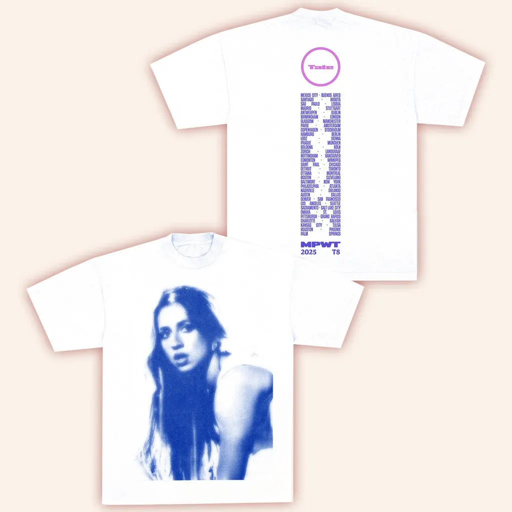 Tate Mcrae Tour Merch Miss Possessive World Tour Photo TShirt Miss Possessive 2025 Apparel