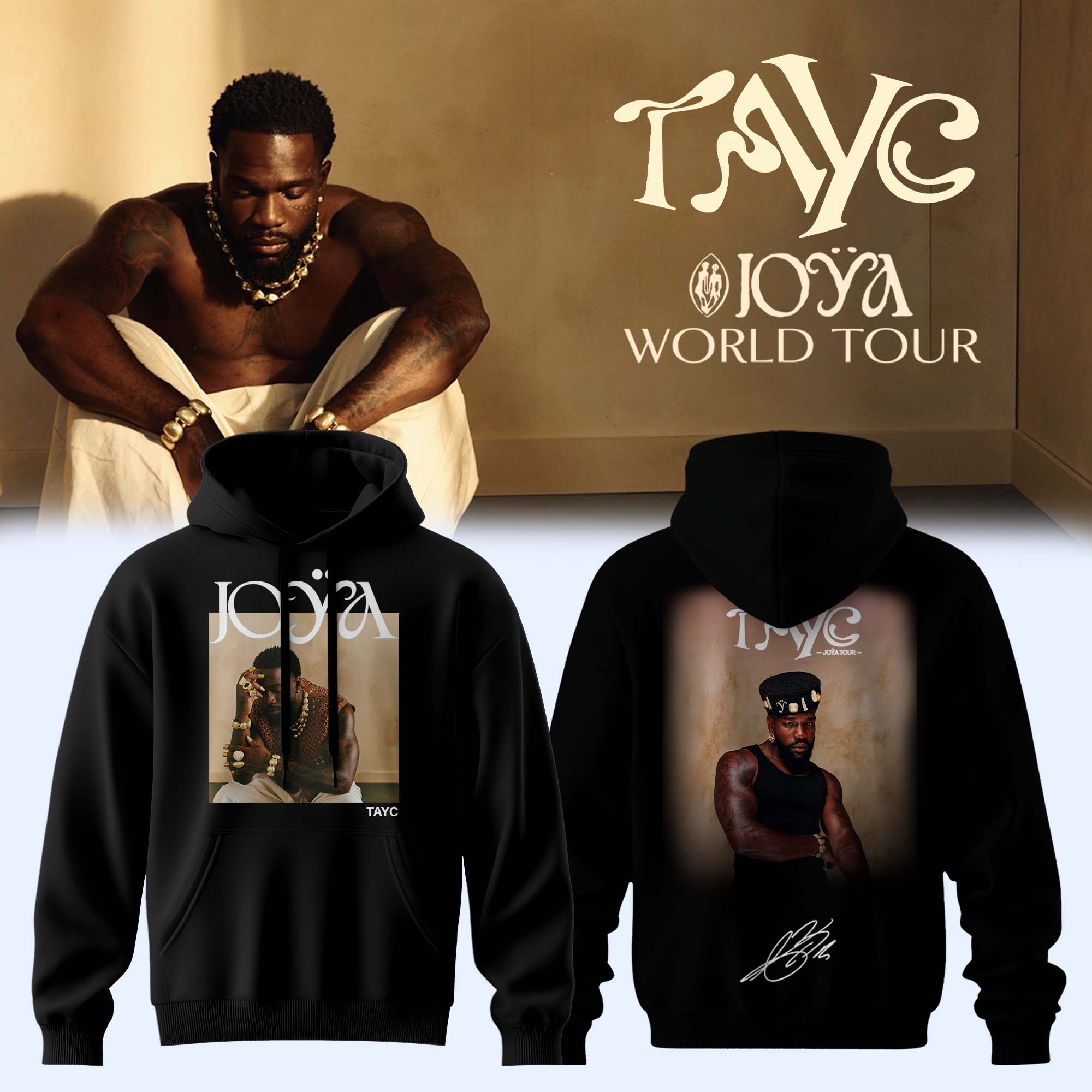 Tayc JOYA Tour Exclusive Signature Hoodie Limited Edition Concert Apparel