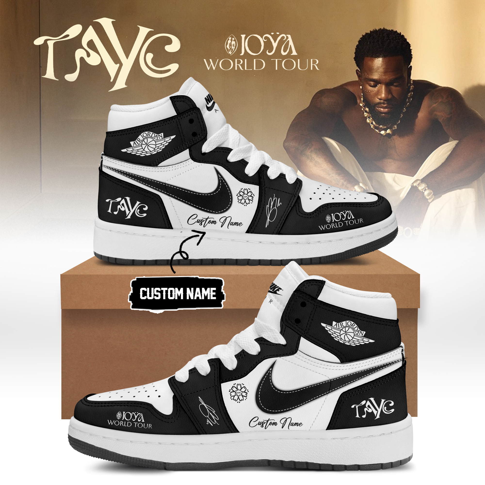 Tayc JOYA Tour Premium Concert Shoes Music Lover Gift