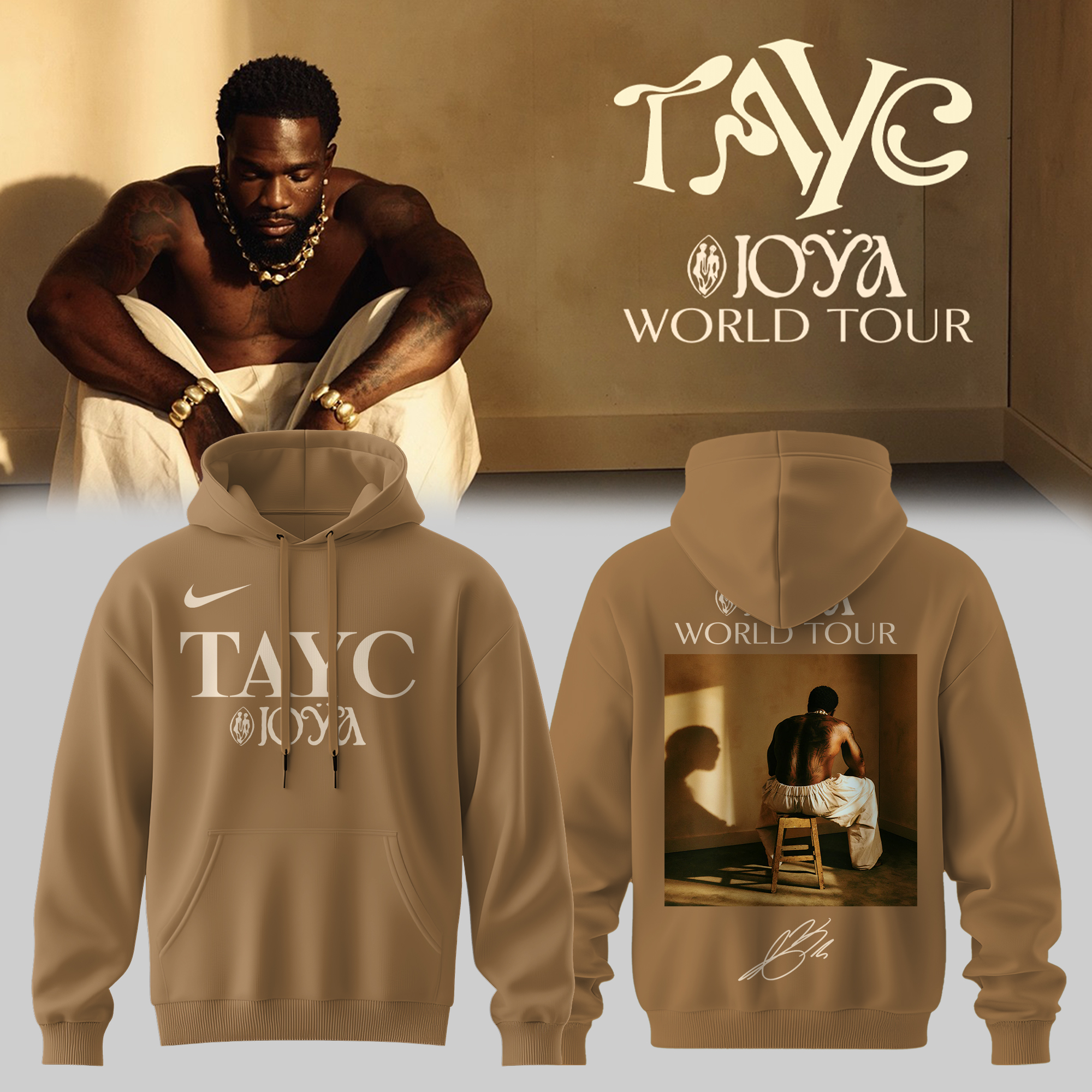 Tayc JOYA Tour Premium Signature Pullover Hoodie Concert Merchandise