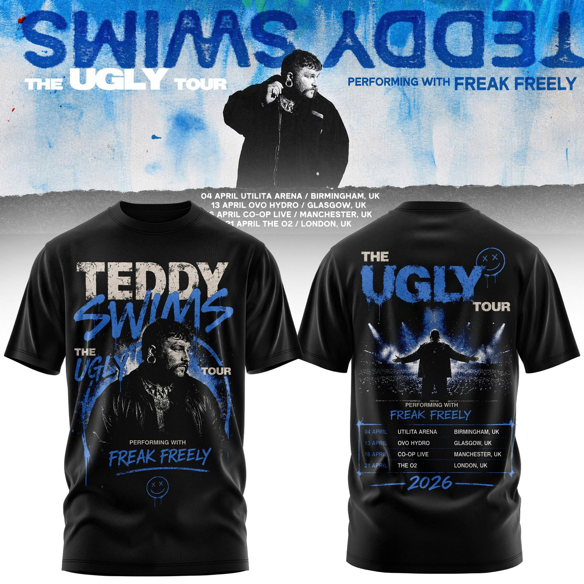 Teddy Swims The UGLY Tour Exclusive Fan Tee