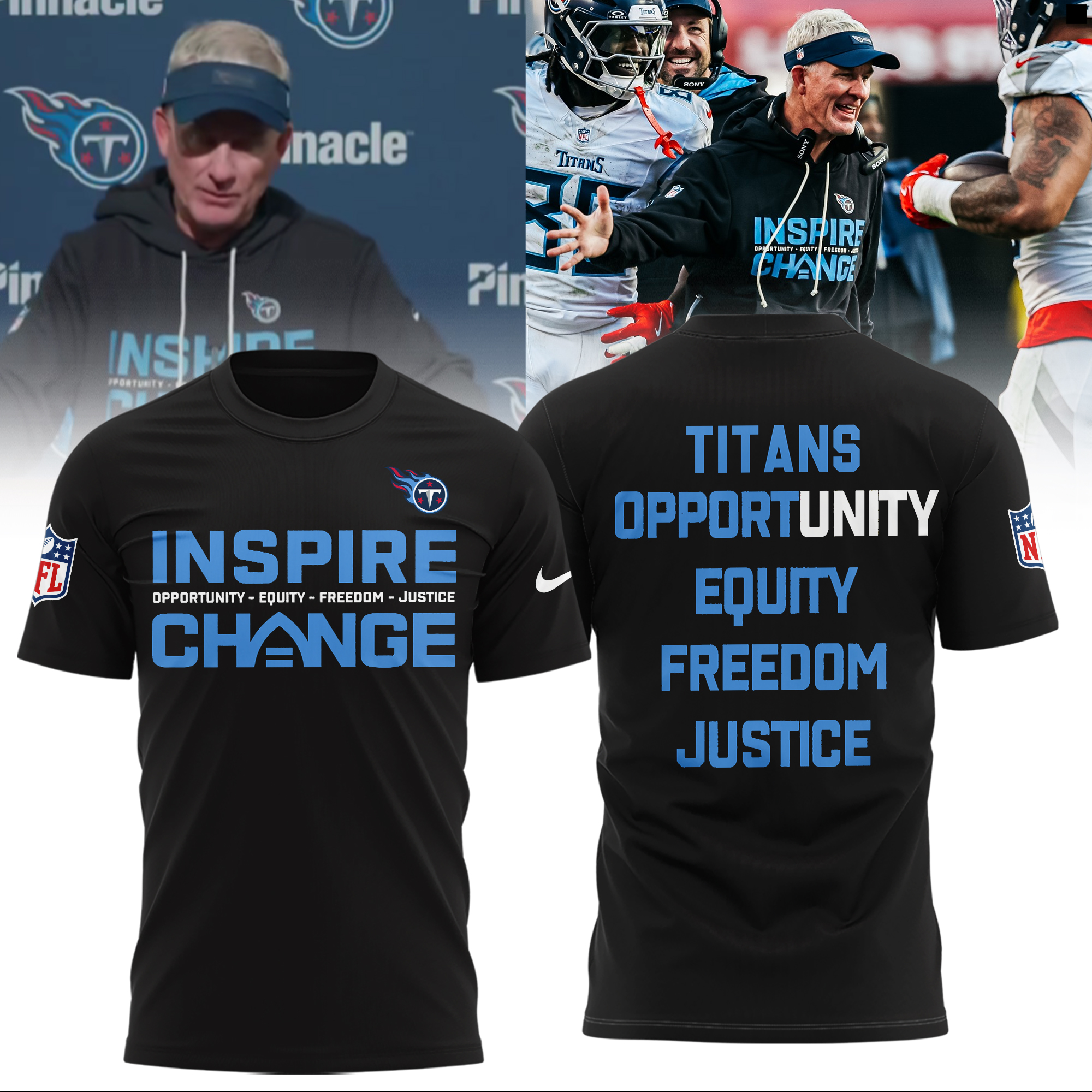 Tennessee Titans 2025 Inspire Change Limited Edition Graphic T Shirt Gifts For Fans