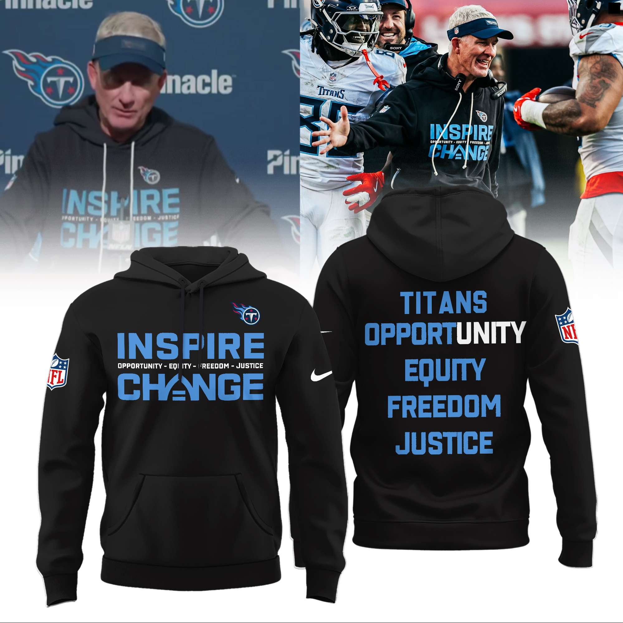 Tennessee Titans 2025 Inspire Change Limited Edition Hoodie Collection Gifts For Fans