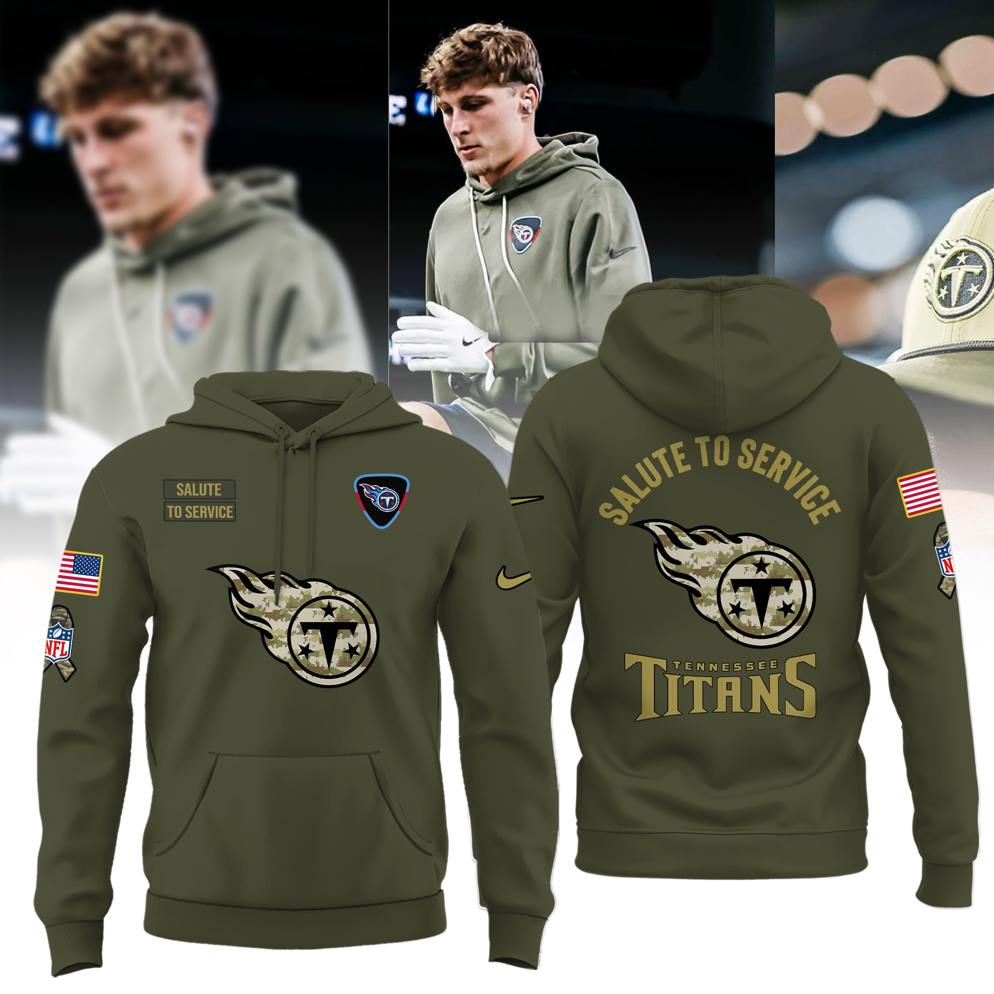 Tennessee Titans 2025 Salute To Service Limited Edition Hoodie Gifts For Fans