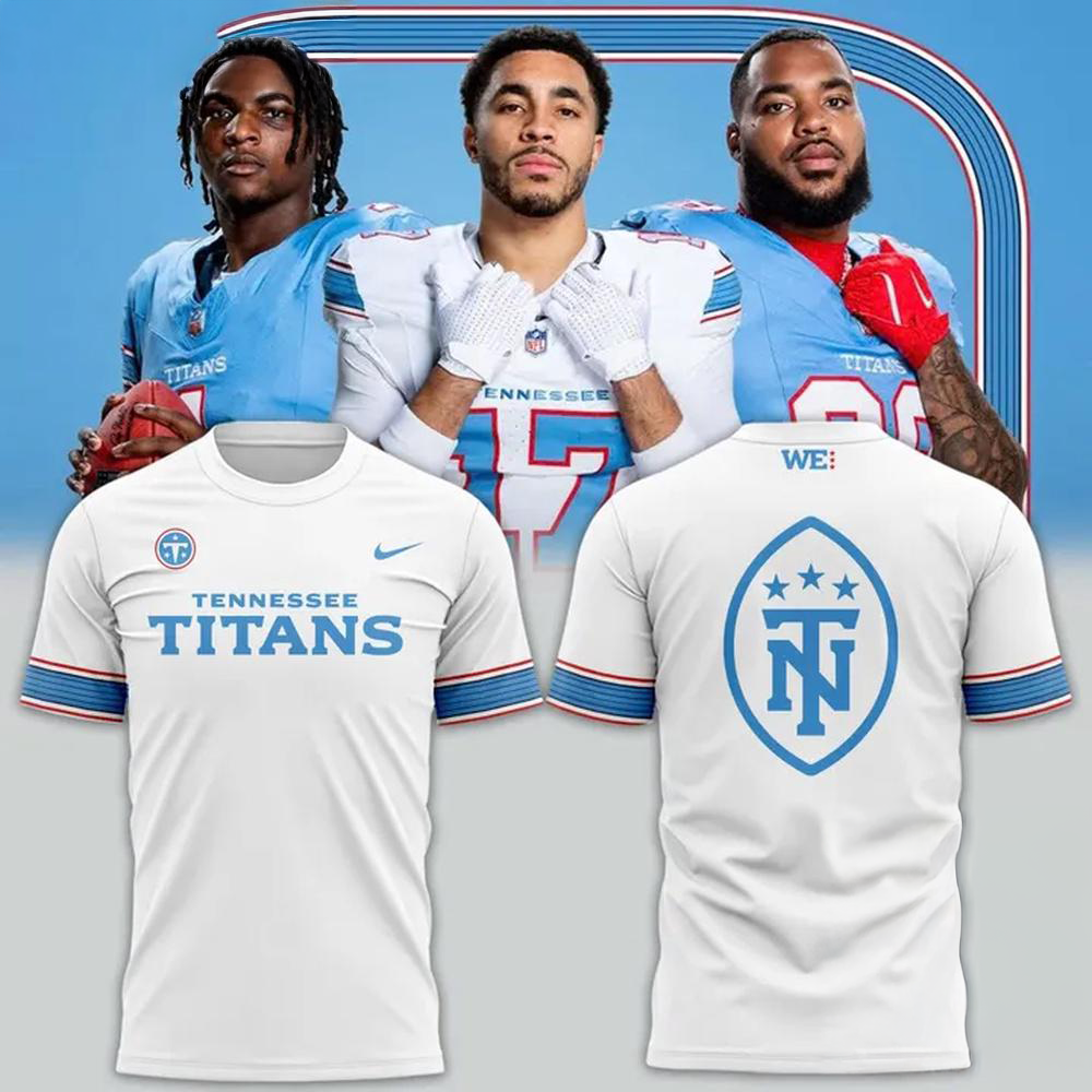 Tennessee Titans 2026 Nfl New Uniform White T Shirt