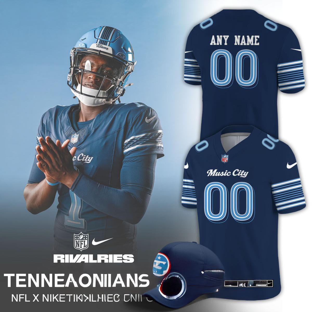 Tennessee Titans Music City Rivalries Custom Football Jersey Collection 1 - Unicasport Tennessee Titans Music City Rivalries Custom Football Jersey Collection