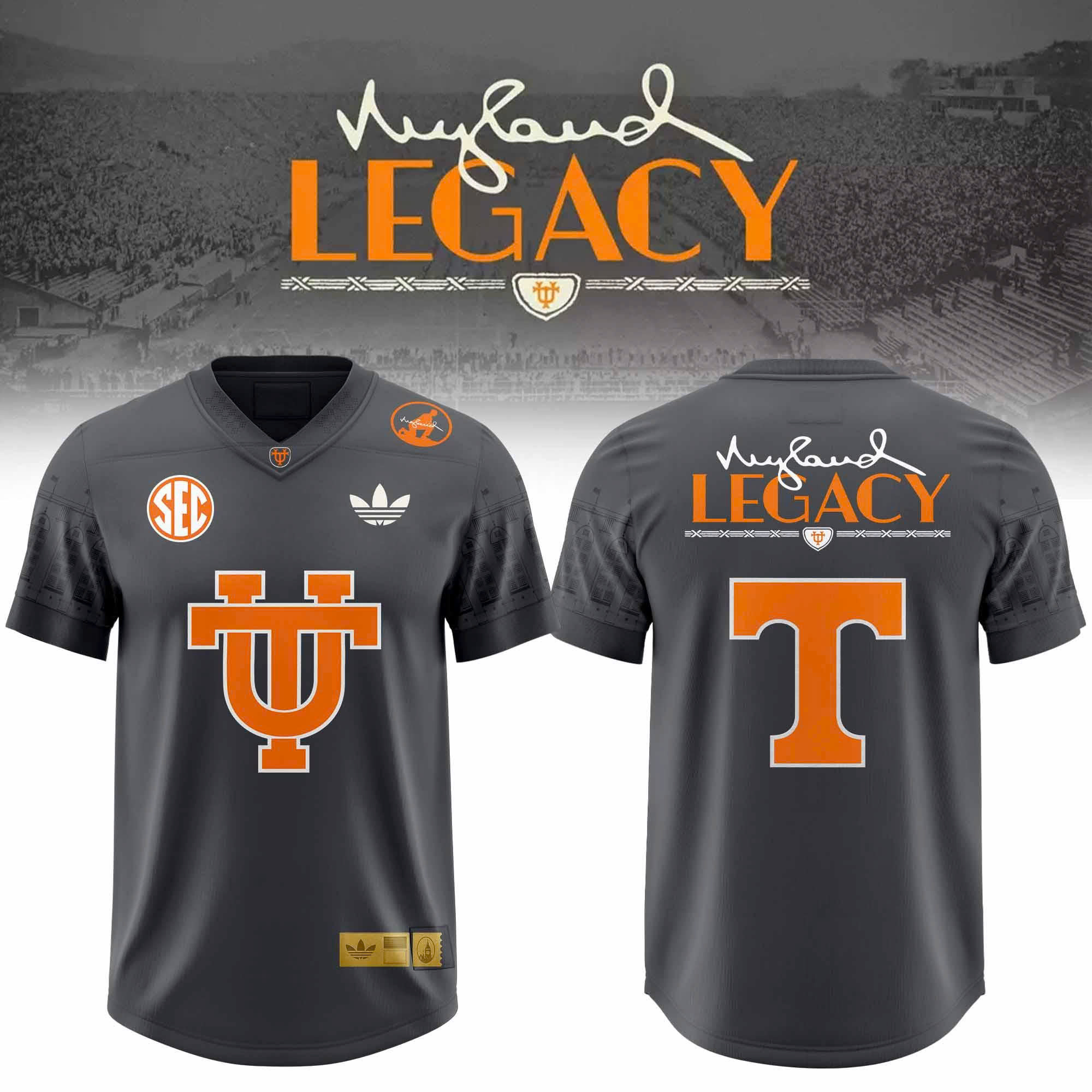 Tennessee Volunteers Football Neyland Legacy Smokey Grey Collection 3D All Over Print Football Jersey College Fan Apparel 1 - Unicasport Tennessee Volunteers Football Neyland Legacy Smokey Grey Collection 3D All Over Print Football Jersey College Fan Apparel
