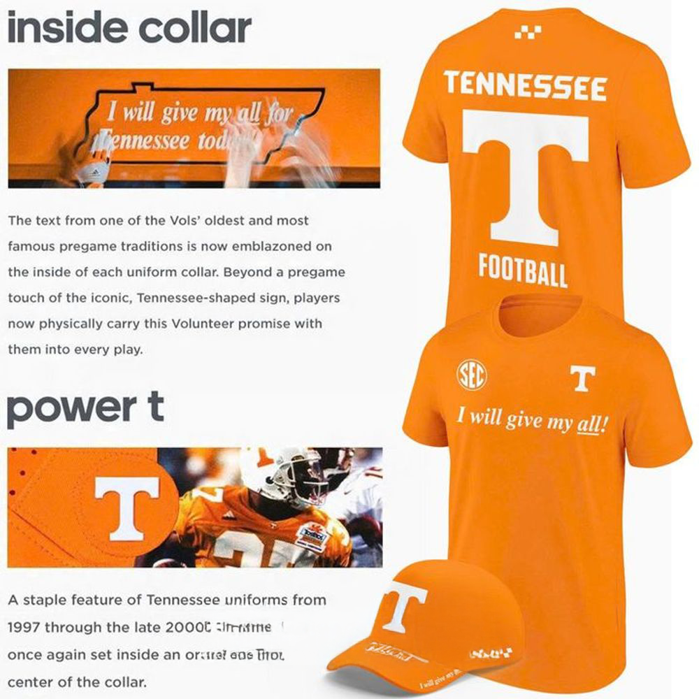 Tennessee Volunteers I Will Give My All Limited Edition Graphic T Shirt