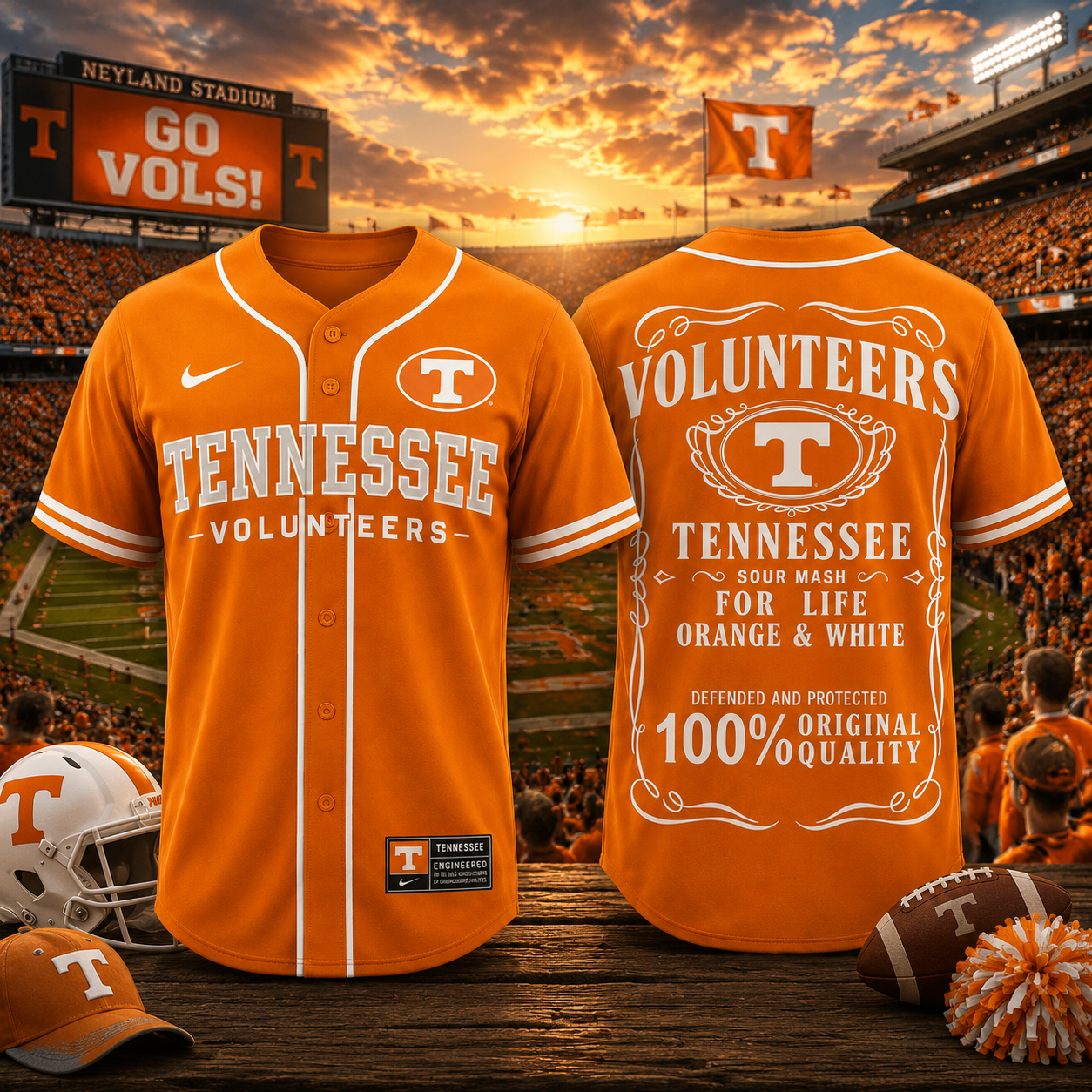 Tennessee Volunteers NCAA 2026 Orange & White Baseball Jersey - Volunteers For Life Original Quality College Fan Gift