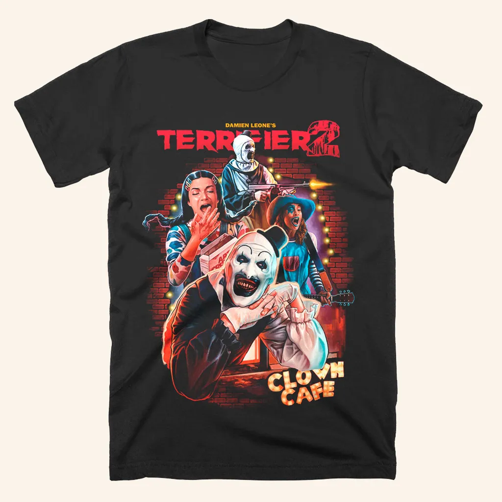 Terrifier 2 Clown Cafe TShirt Halloween Themed Apparel Gifts For Best Friends