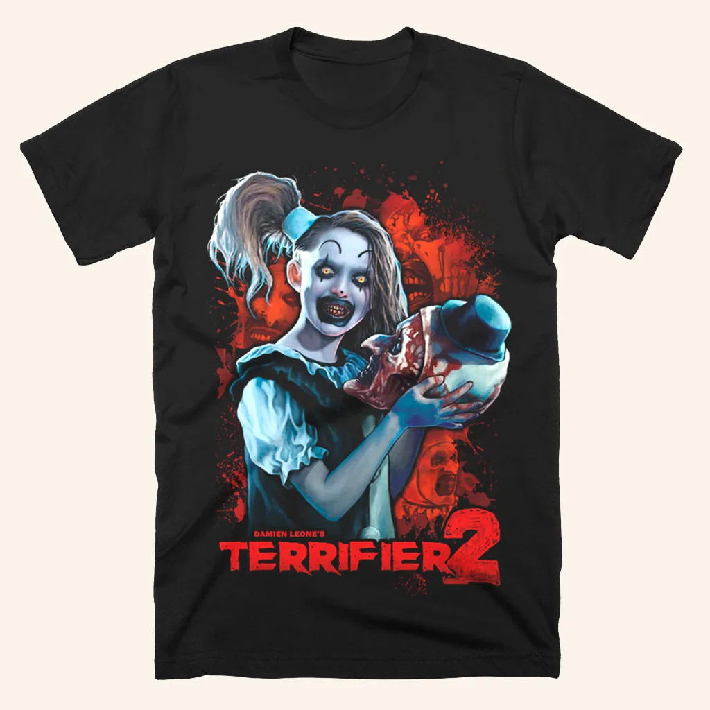 Terrifier 2 Head Case TShirt Halloween Clothing Good Gifts For Daughter