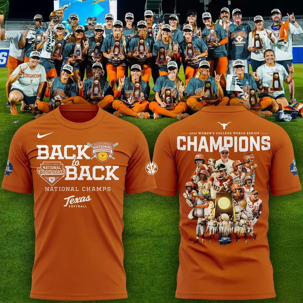 Texas Longhorns 2026 NCAA Softball Women College World Series National Champions All Team 3D Shirt