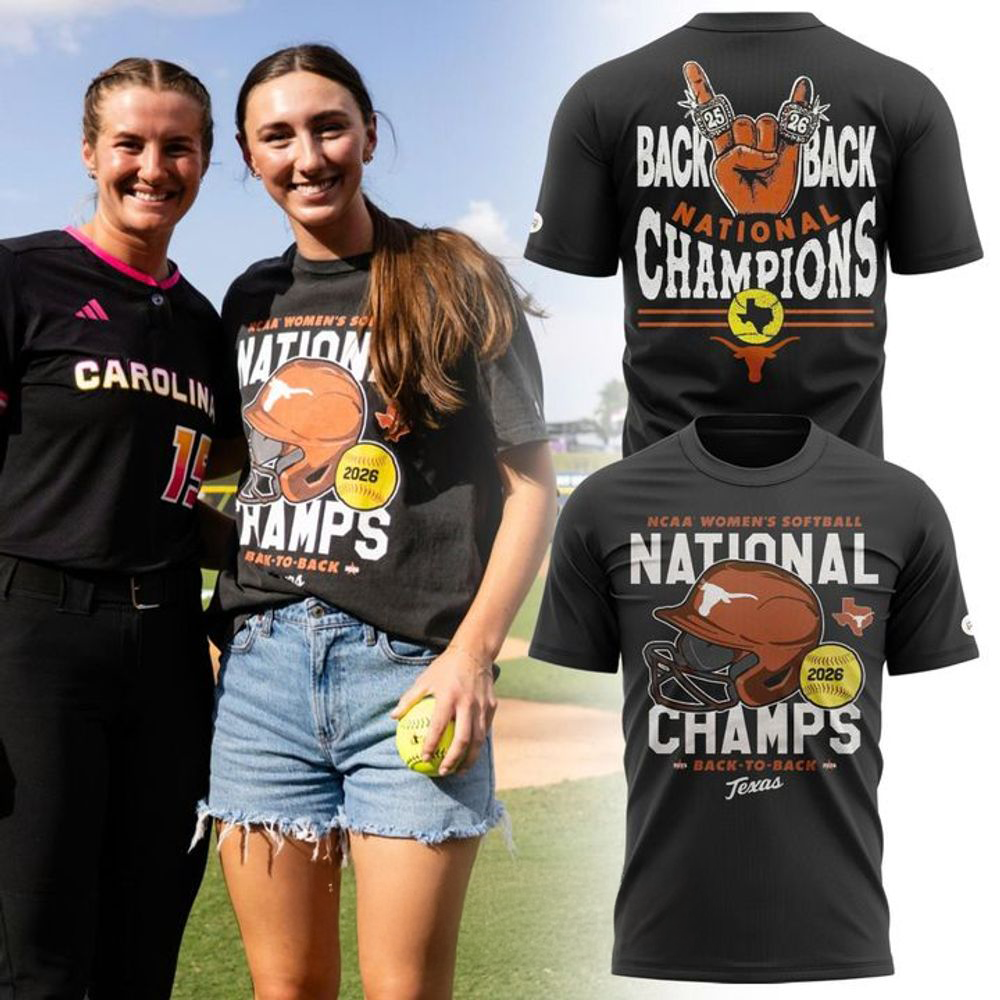 Texas Longhorns 2026 Softball National Champions Back To Back Graphic T Shirt