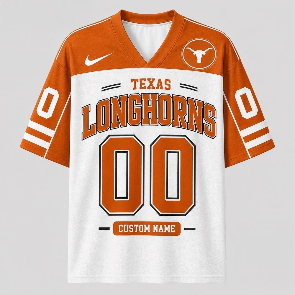 Texas Longhorns NCAA College Team Pride Personalized Football Jersey Custom Name Number College Fan Apparel 1 - Unicasport Texas Longhorns NCAA College Team Pride Personalized Football Jersey Custom Name Number College Fan Apparel