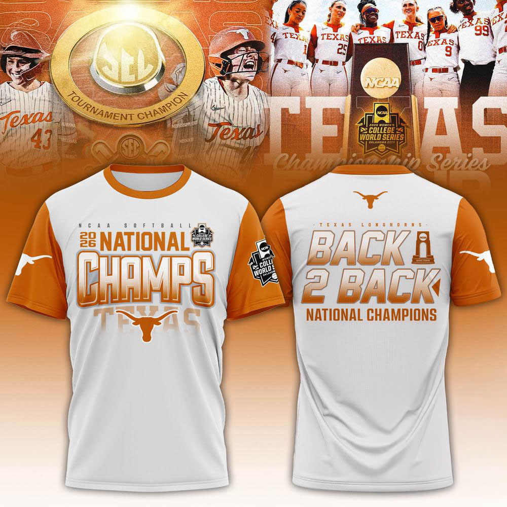 Texas Longhorns Softball 2026 Championship Womens College World Series Limited Edition White T Shirt