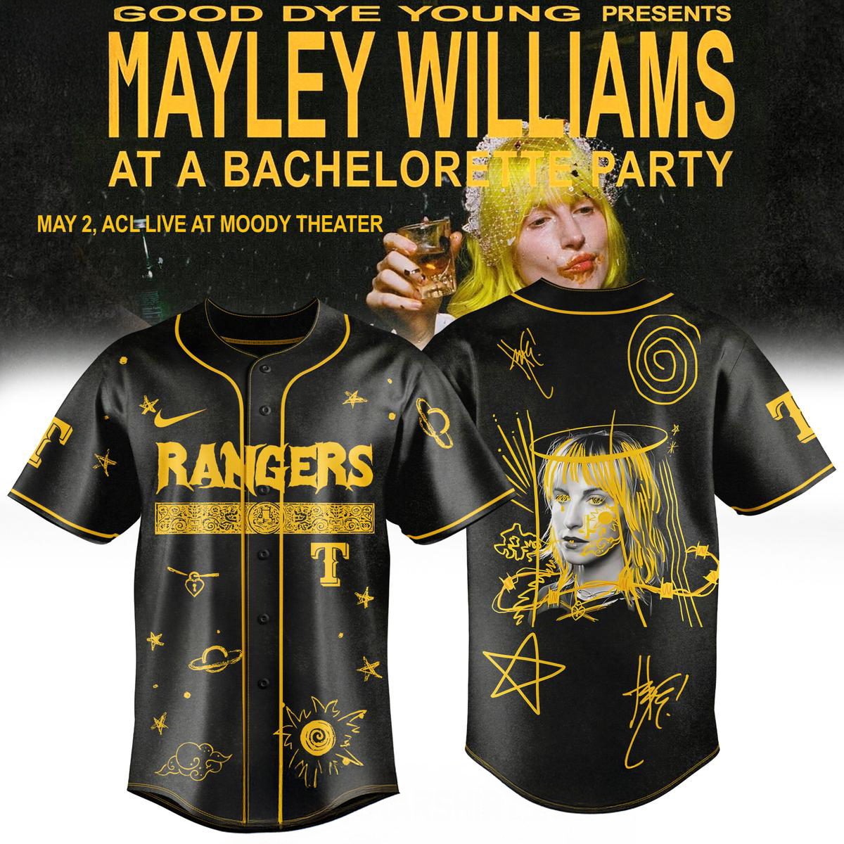 Texas Rangers x Hayley Williams 2026 North America Tour Jersey