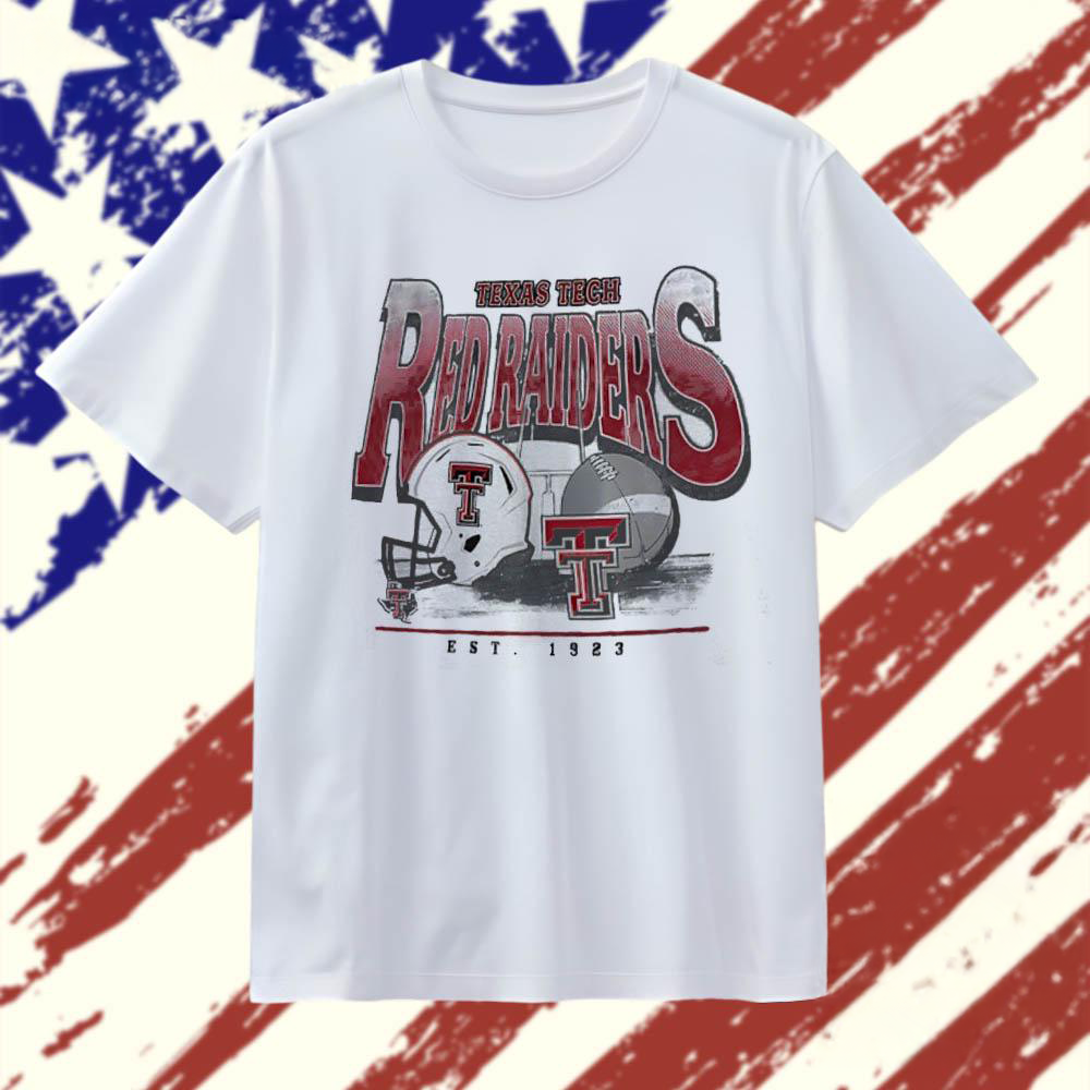 Texas Tech Red Raiders Football est 1923 Helmet Vintage T Shirt