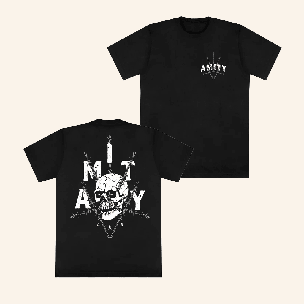 The Amity Affliction Merch Barbed Wire Black TShirt Gifts For Dad