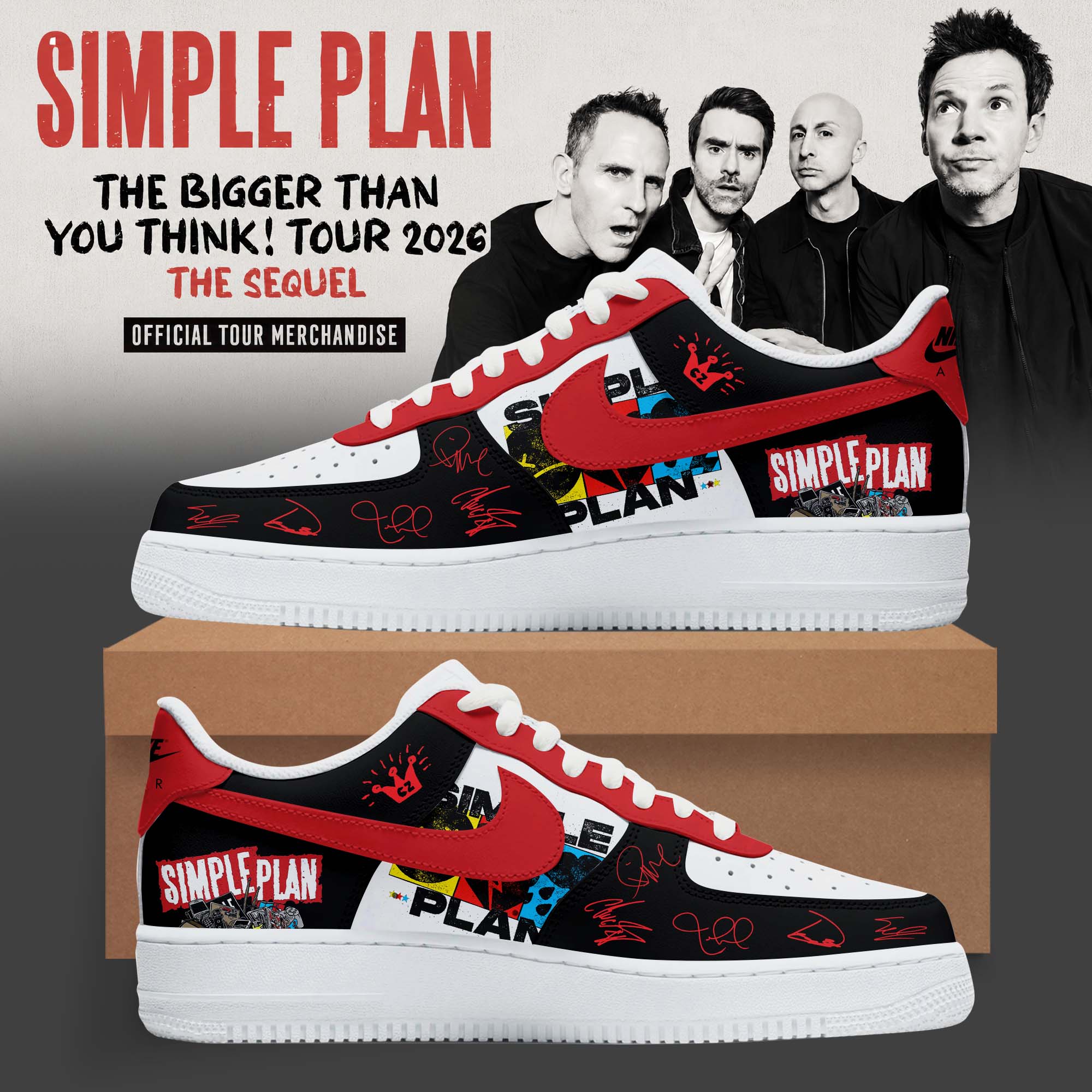 The Bigger Than You Think Tour 2026 Streetwear 3D Graphic Sneakers