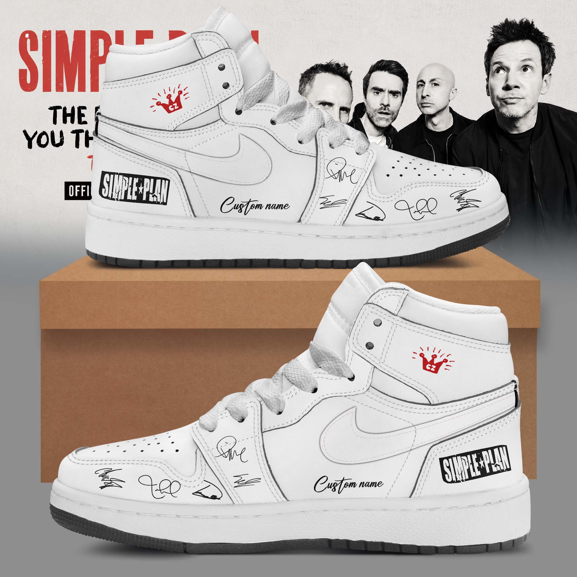 The Bigger Than You Think Tour 2026 Urban High Top Graphic Sneakers