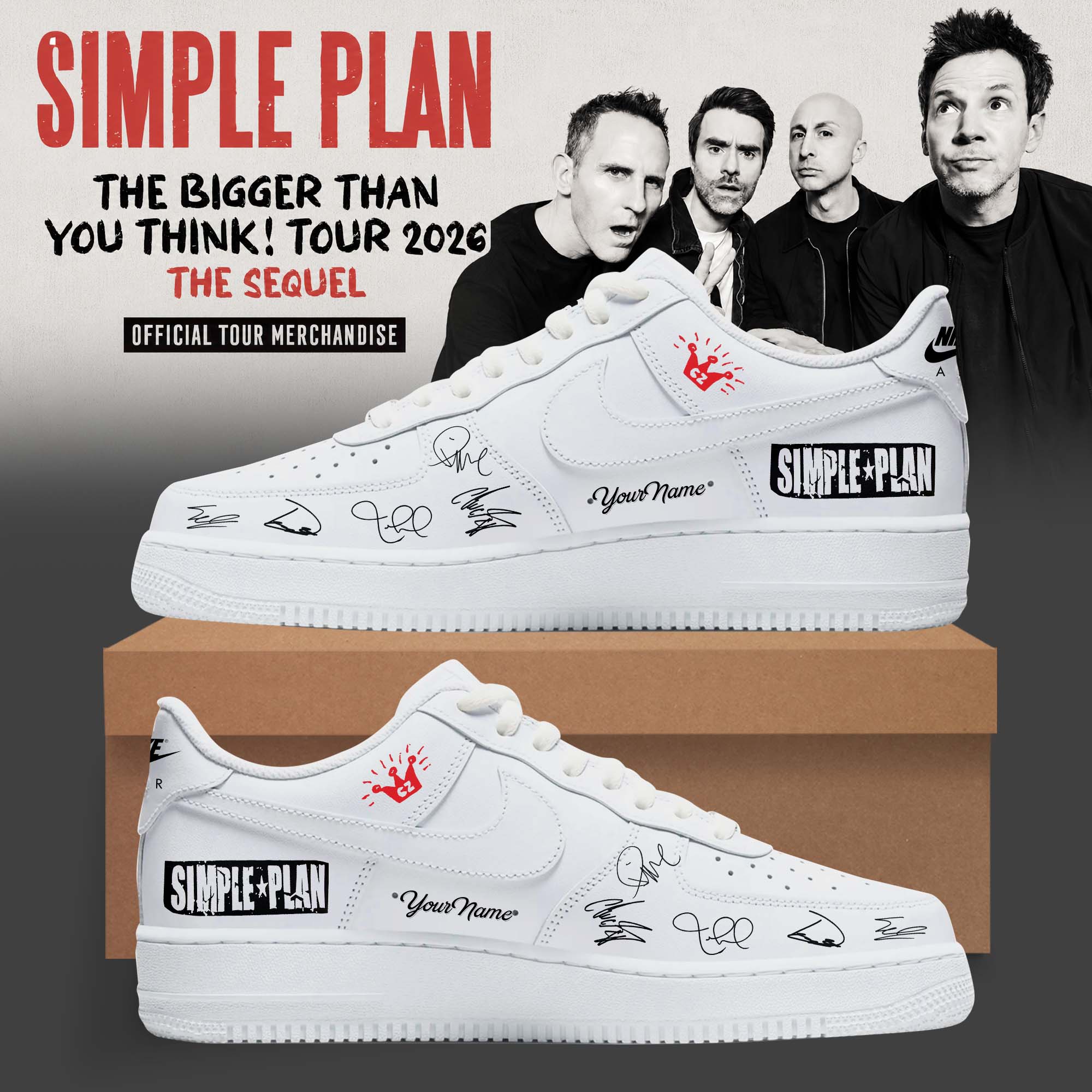 The Bigger Than You Think Tour 2026 Vintage Graphic Sneakers