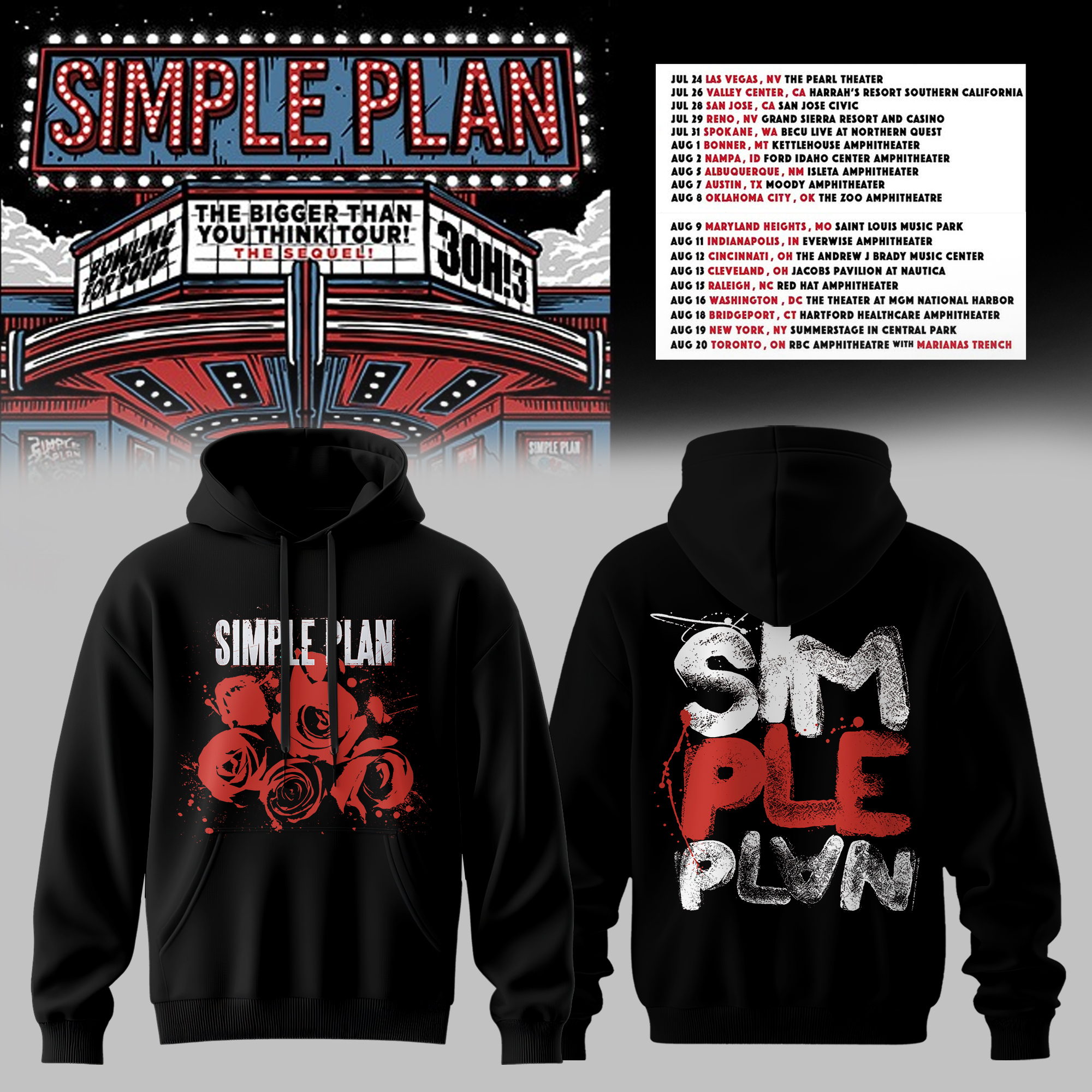 The Bigger Than You Think Tour Premium 3D Hoodie Circle SP Logo Edition