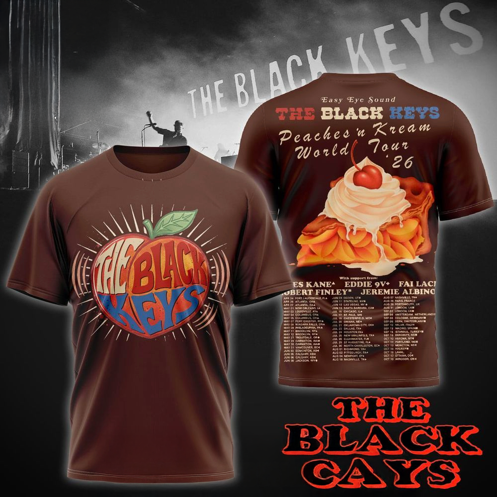 The Black Keys Announce Peaches n Kream World Tour 2026 TShirt