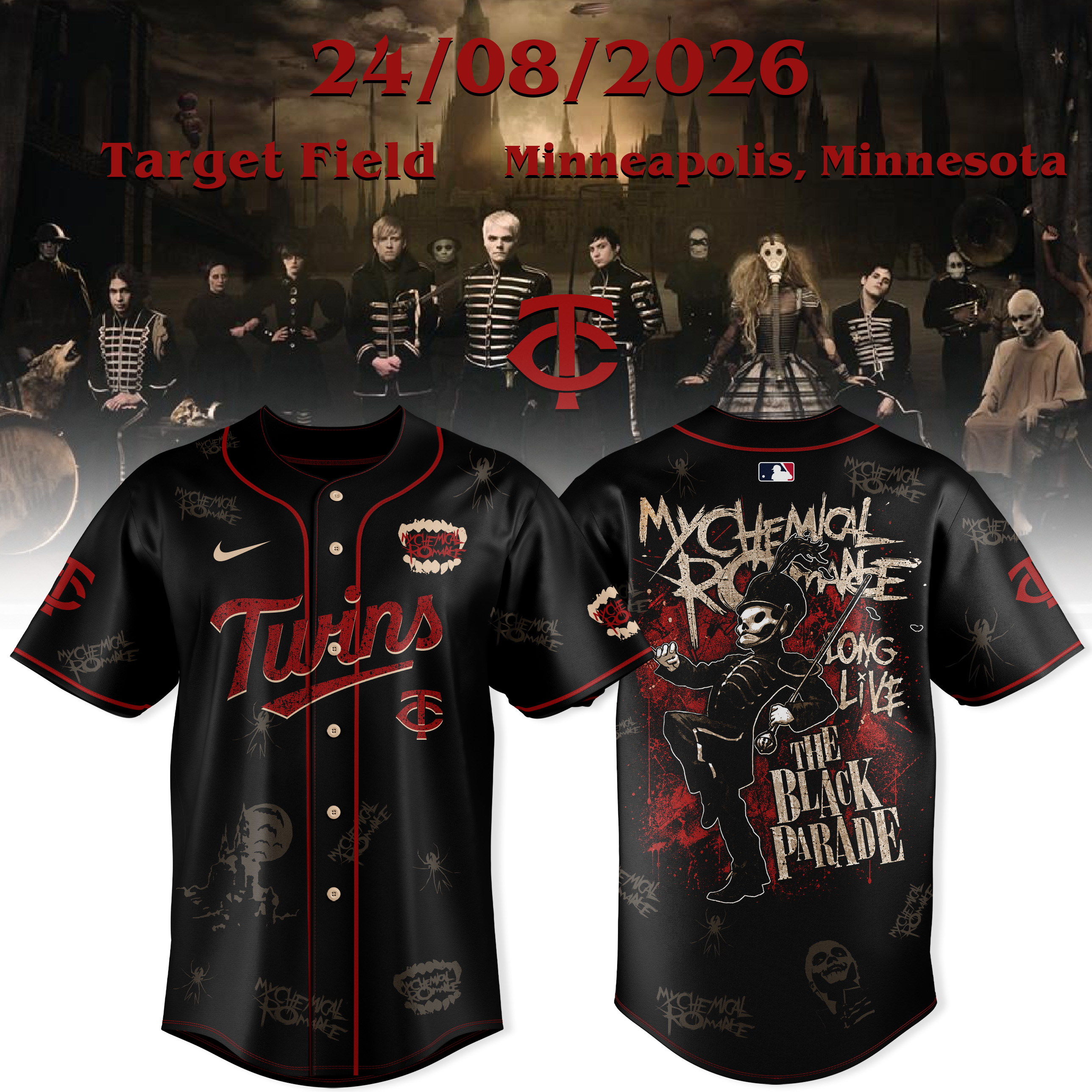 The Black Parade 2026 x MLB Music Baseball Jersey Fan Edition