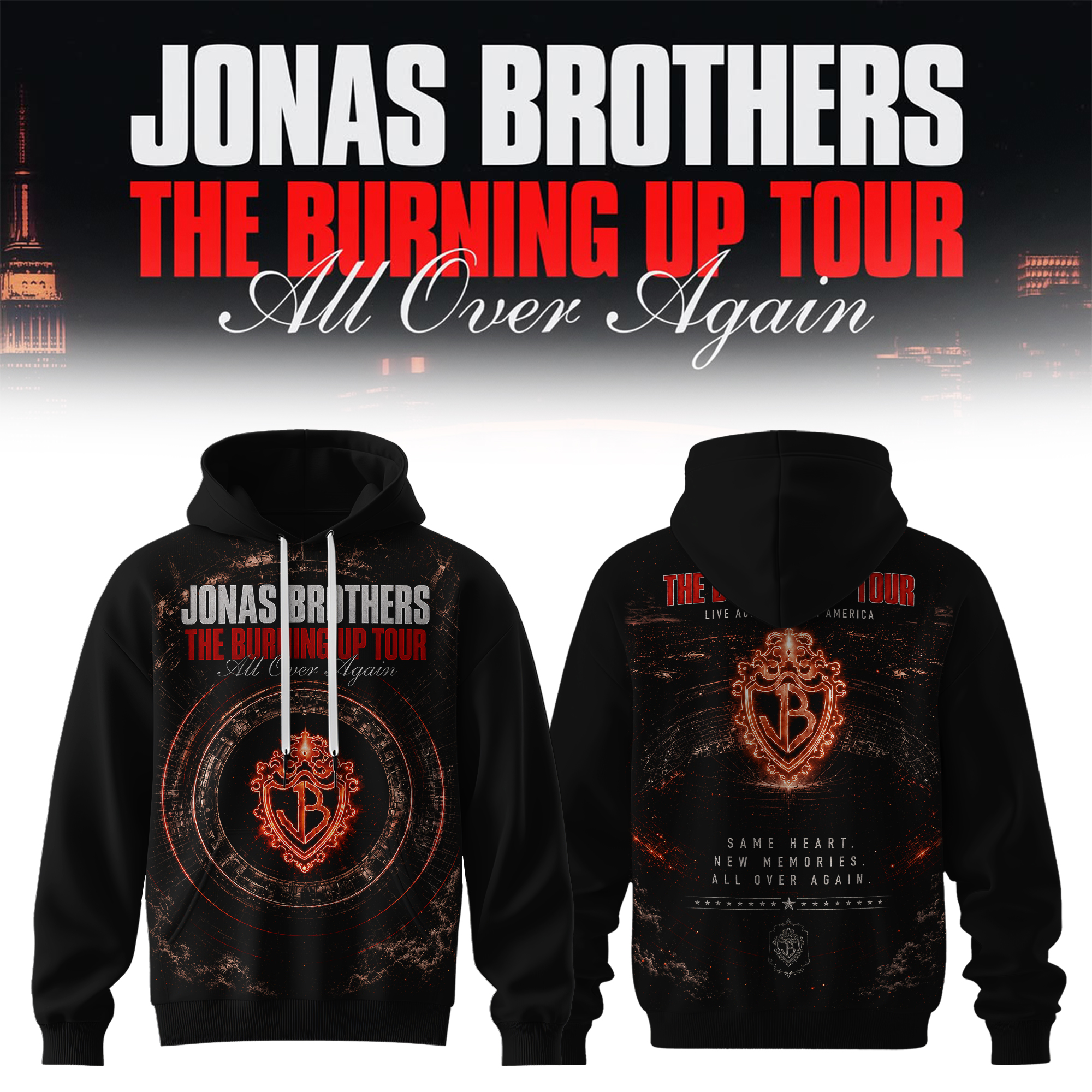 The Burning Up Tour All Over Again Exclusive Music Hoodie Gifts For Fans