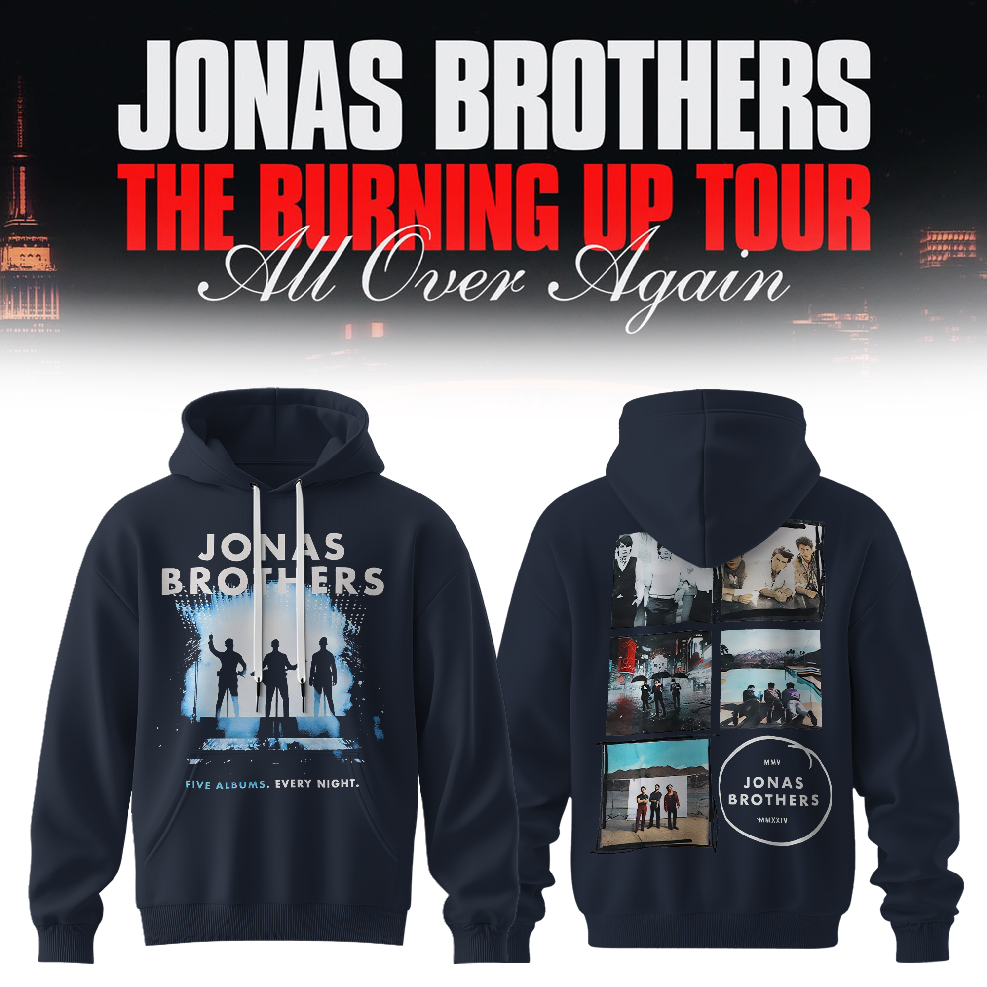 The Burning Up Tour All Over Again Official Concert Hoodie Gifts For Fans