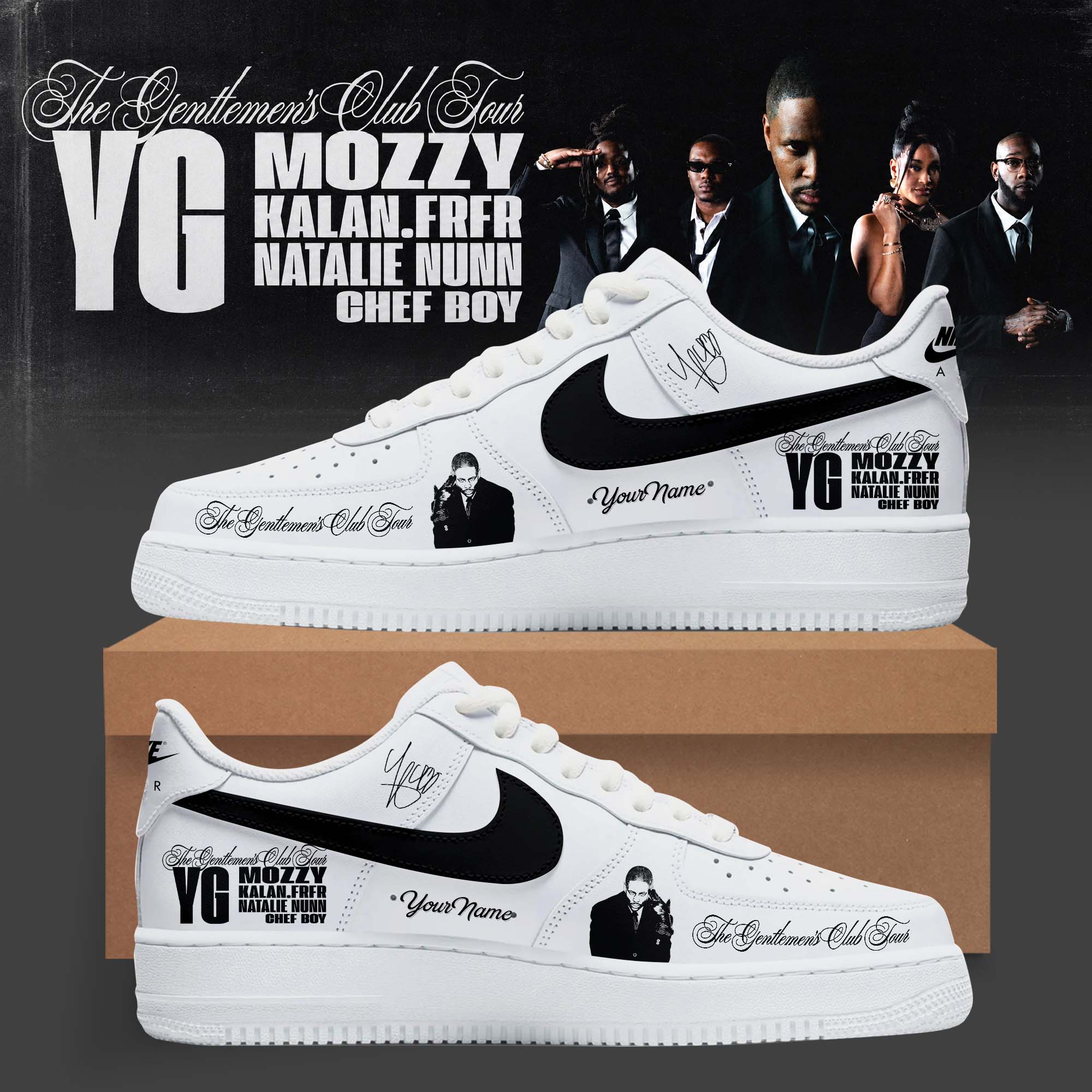 The Gentlemens Club Tour 2026 Edition Air Force One Sneakers Signature Edition