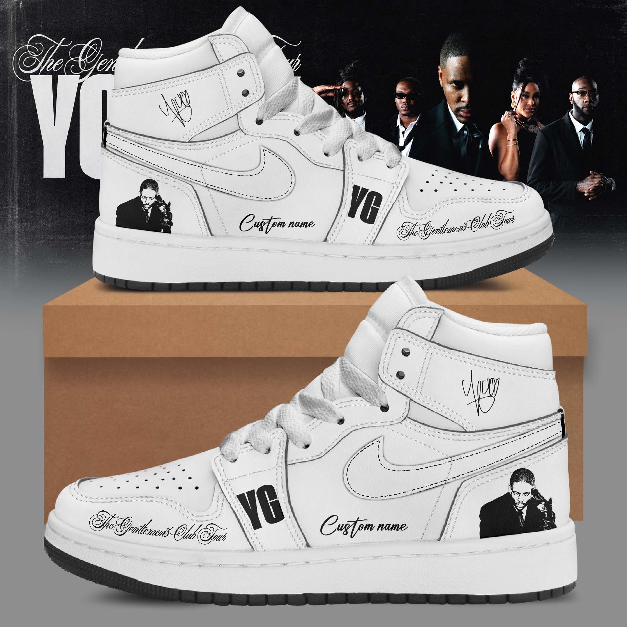 The Gentlemens Club Tour 2026 Edition Air Jordan One Sneakers Signature Edition