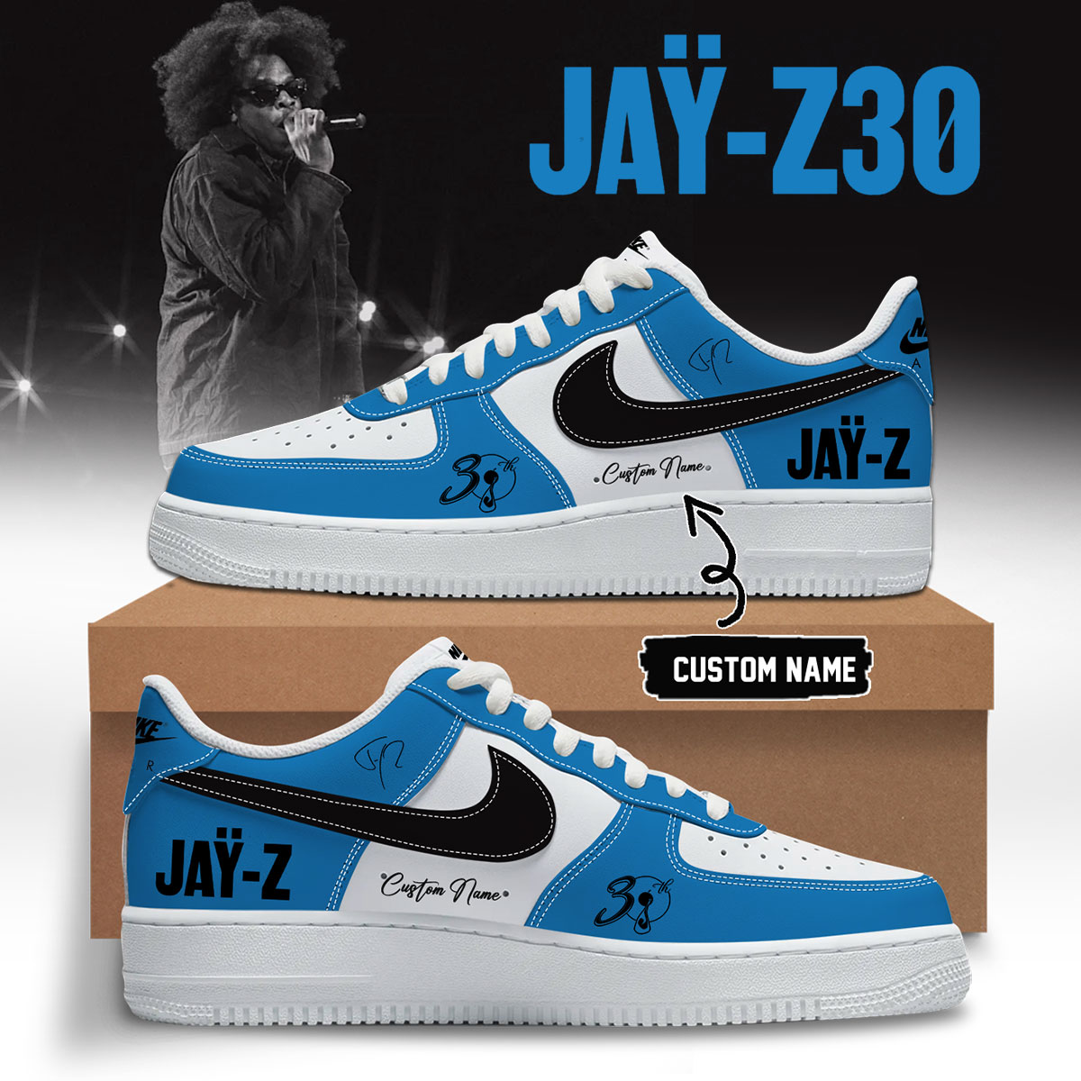 The JAZZ30 Limited Edition High Top Sneakers Music Fan Gift