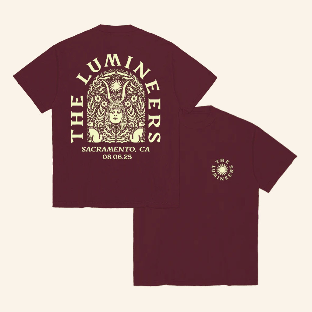 The Lumineers Merch The Lumineers Automatic August 6Th Sacramento Event TShirt Friends Gifts