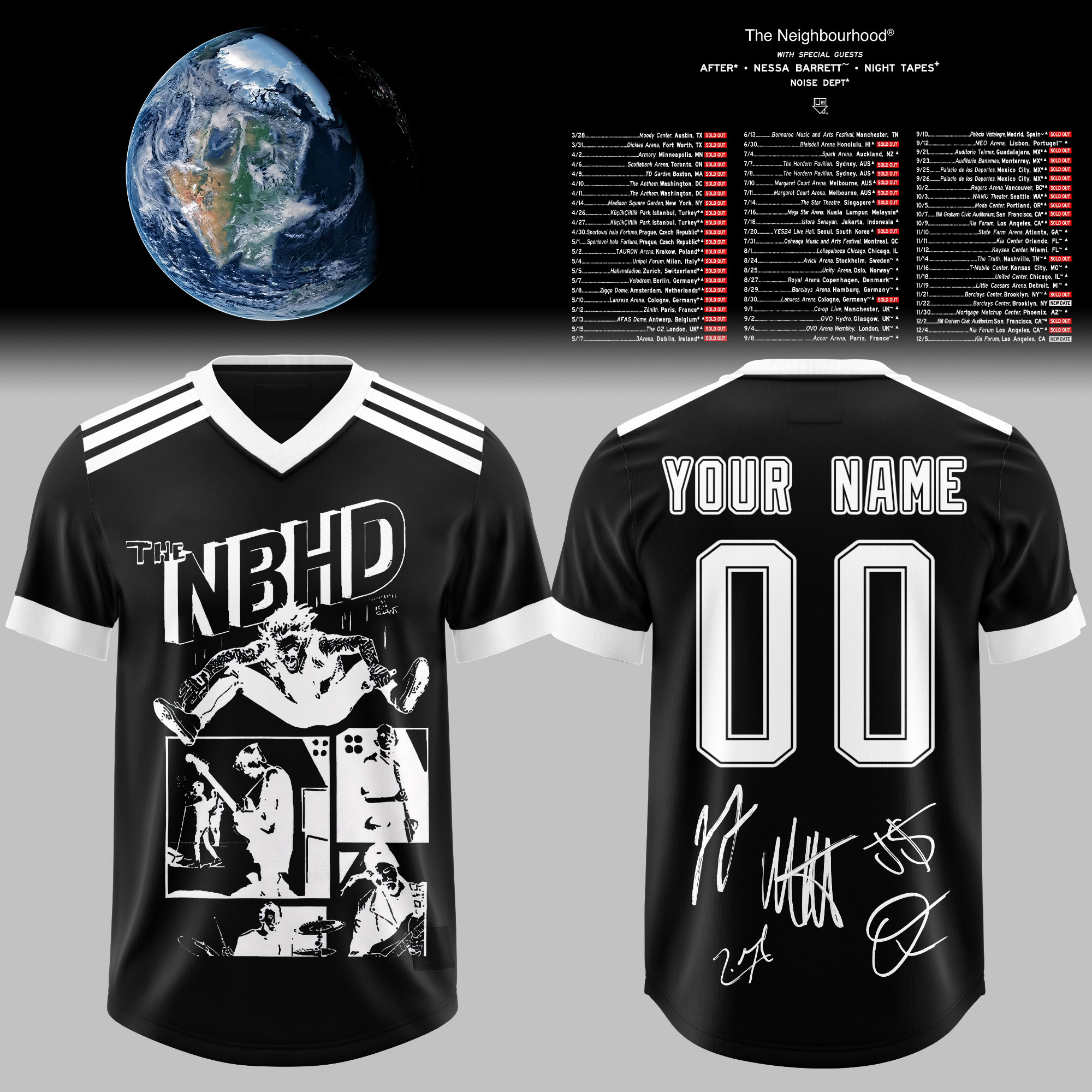 The Nbhd ultraSOUND Live Show Football Jersey Full Print Concert Collection 2 - Unicasport The Nbhd ultraSOUND Live Show Football Jersey Full Print Concert Collection