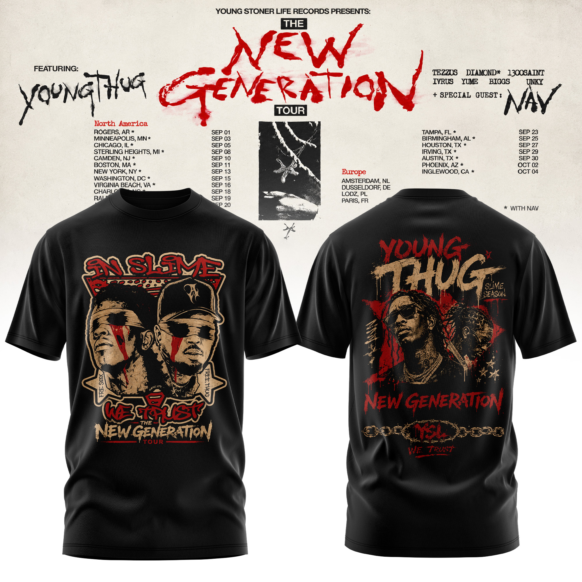 The New Generation Tour 2026 Classic Concert T Shirt