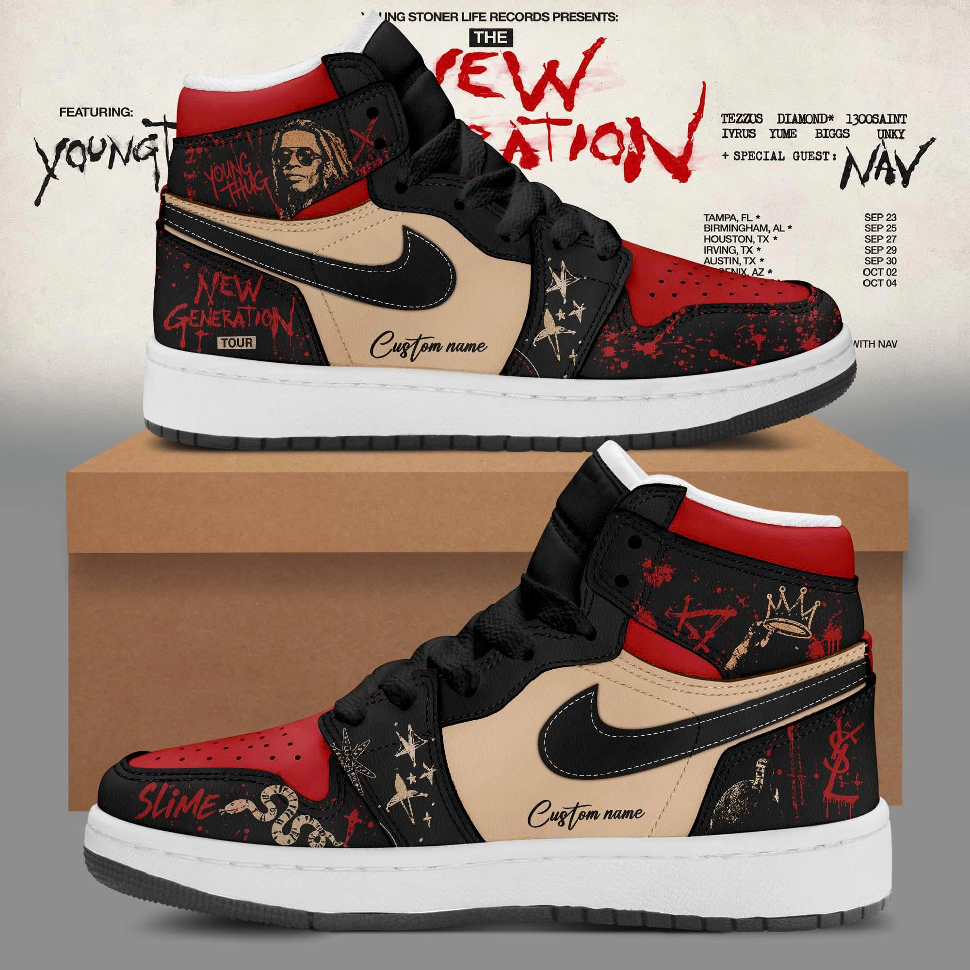 The New Generation Tour 2026 Custom High Top Sneakers Limited Edition