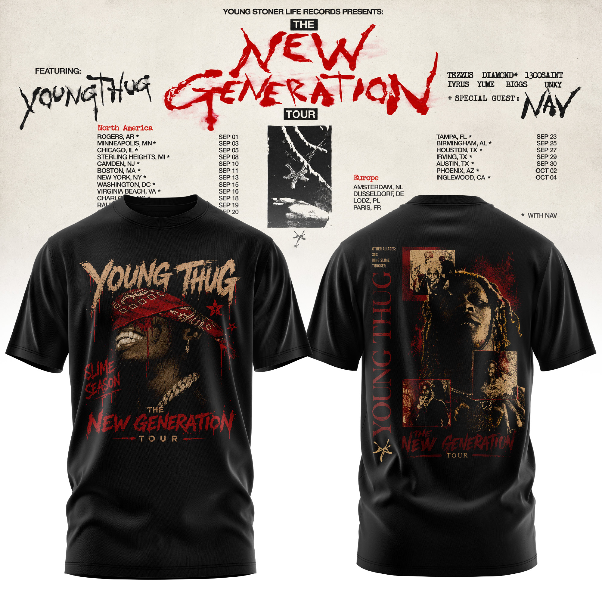 The New Generation Tour 2026 Exclusive Band Graphic Tee