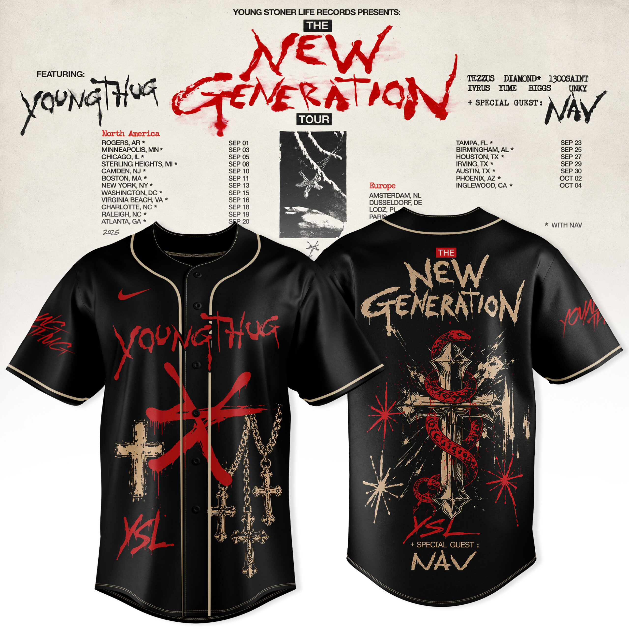 The New Generation Tour 2026 Limited Edition Baseball Jersey