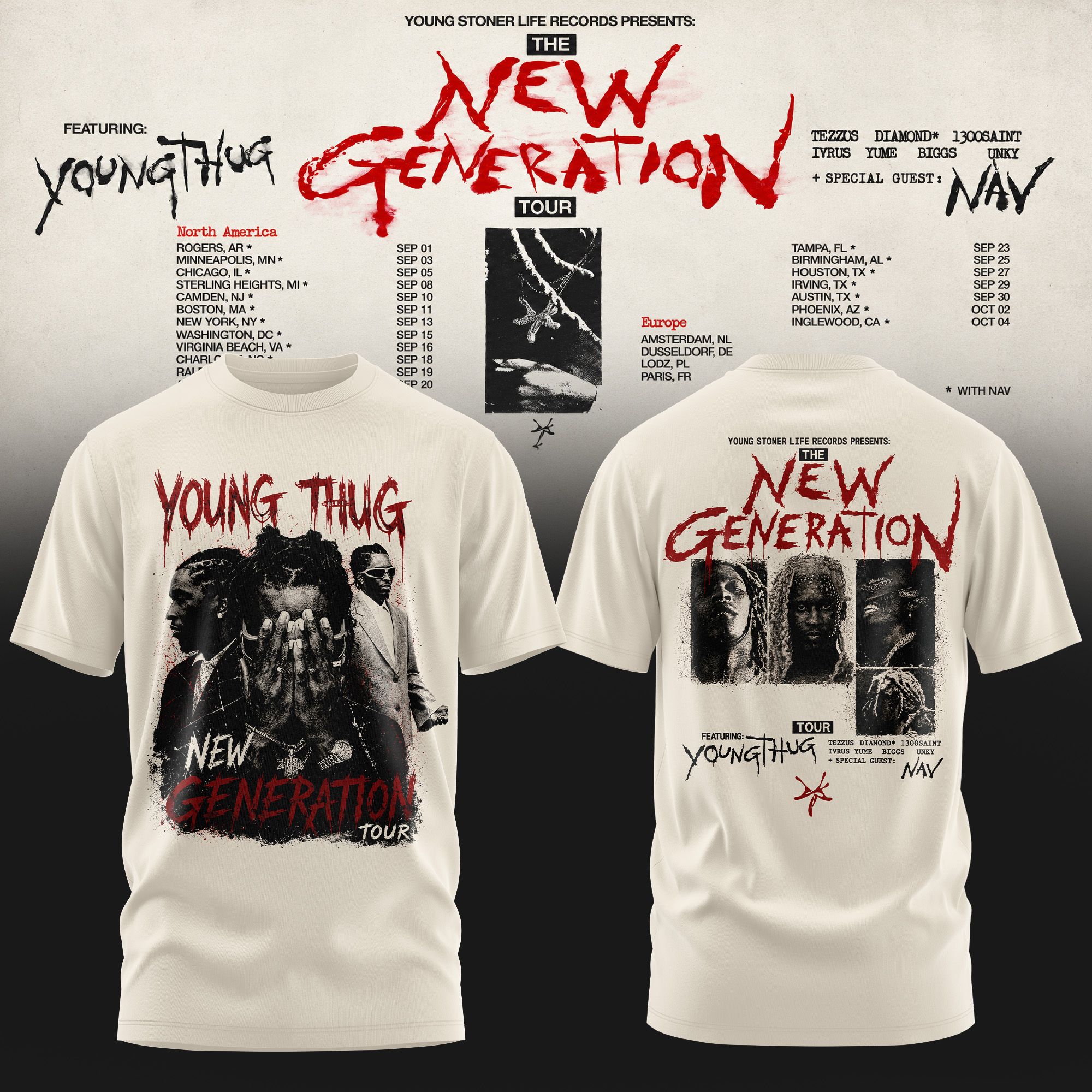 The New Generation Tour 2026 Vintage Tour Graphic Tee