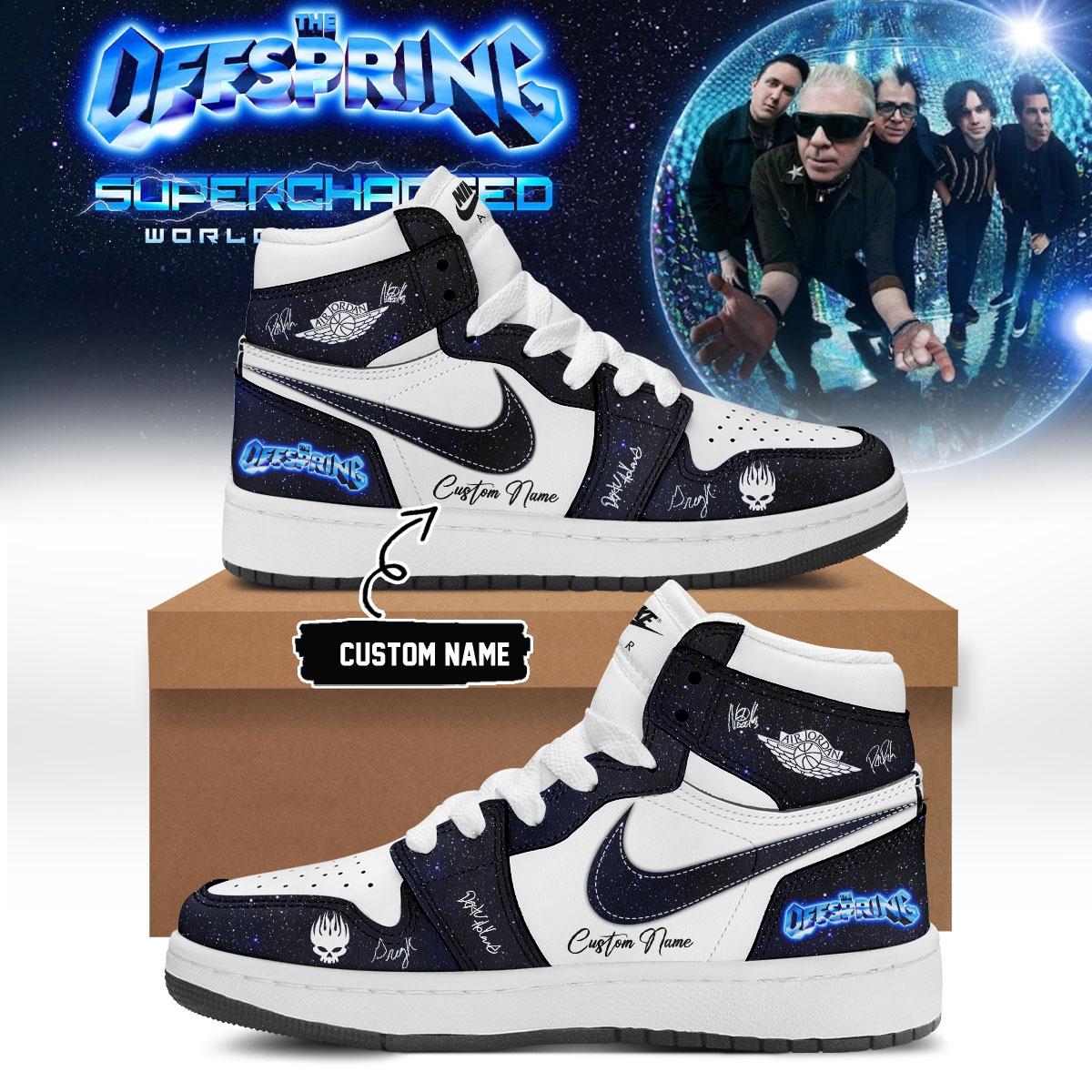 The Offspring World Tour Concert Air Force 1 Sneakers