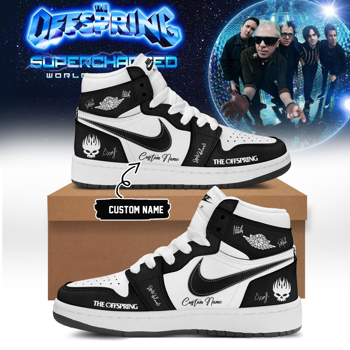 The Offspring World Tour Concert Jordan 1 Sneakers