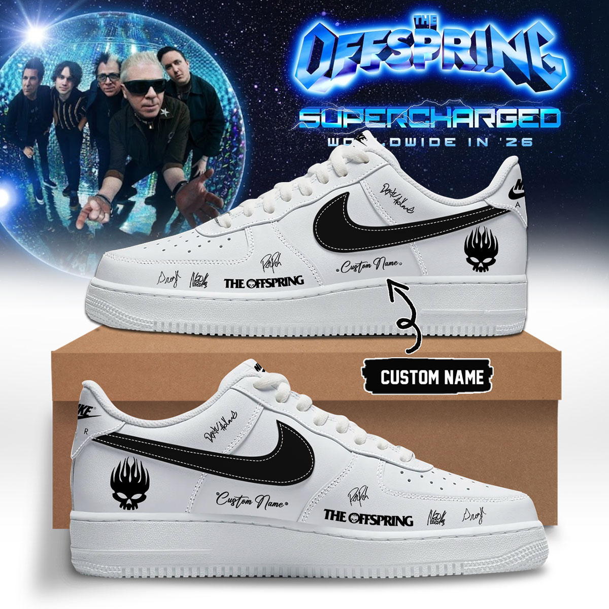 The Offspring World Tour Custom Jordan 1 Sneakers