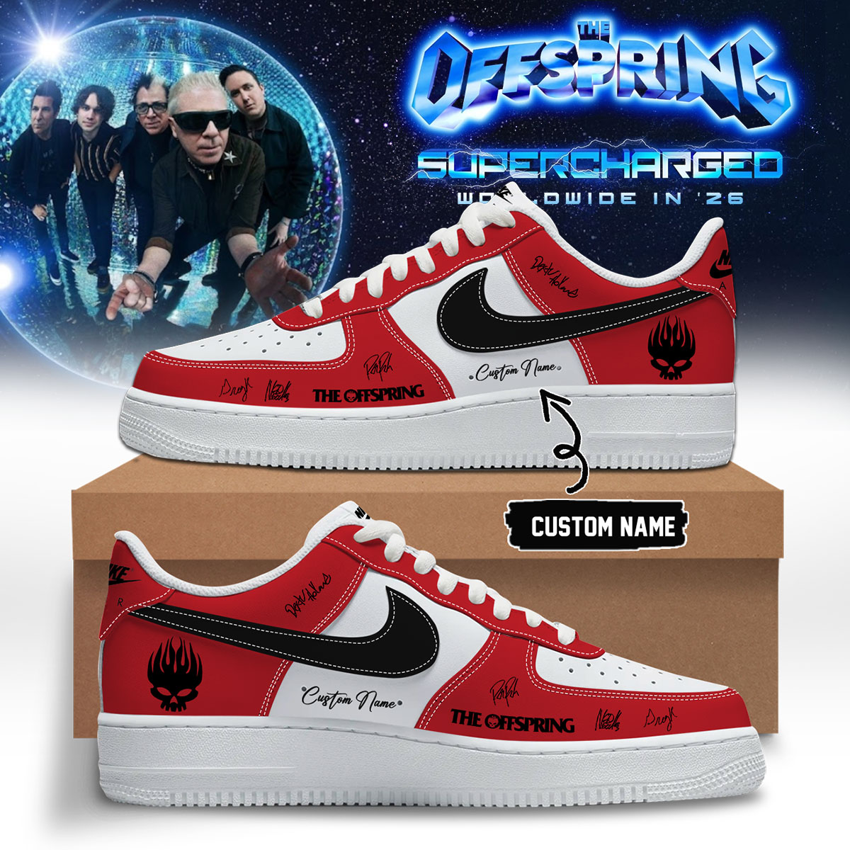 The Offspring World Tour Limited Edition AF1 Shoes