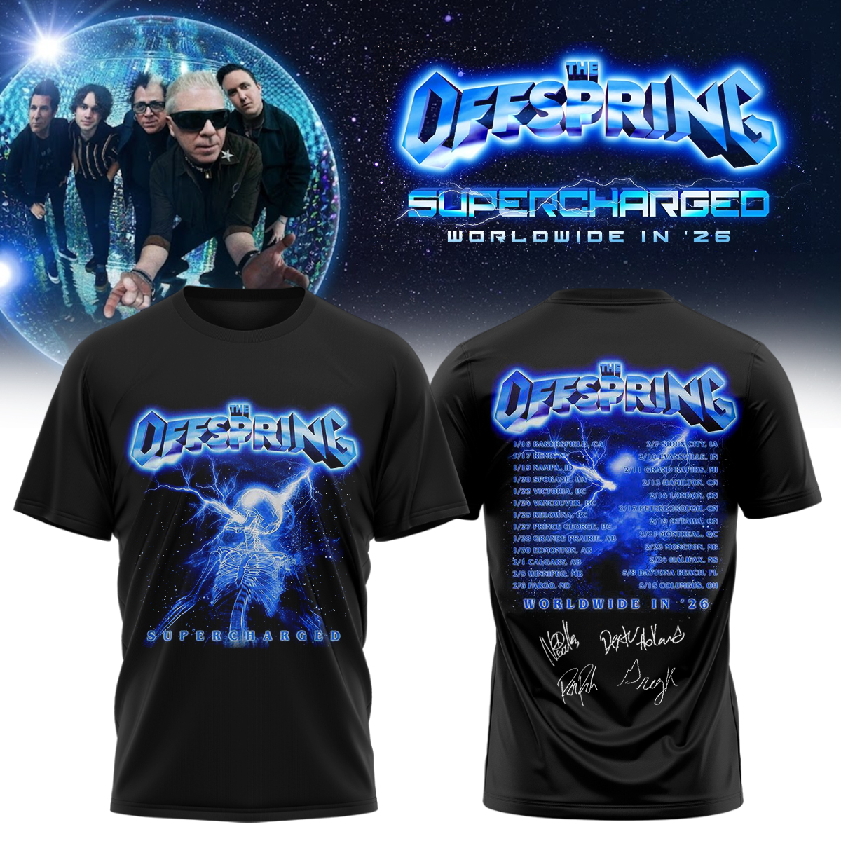 The Offspring World Tour Vintage Fan TShirt