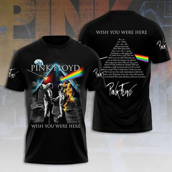 The Pink Floyd Wish You Were Here TShirt Pink Floyd Merch Top Fathers Day Gifts