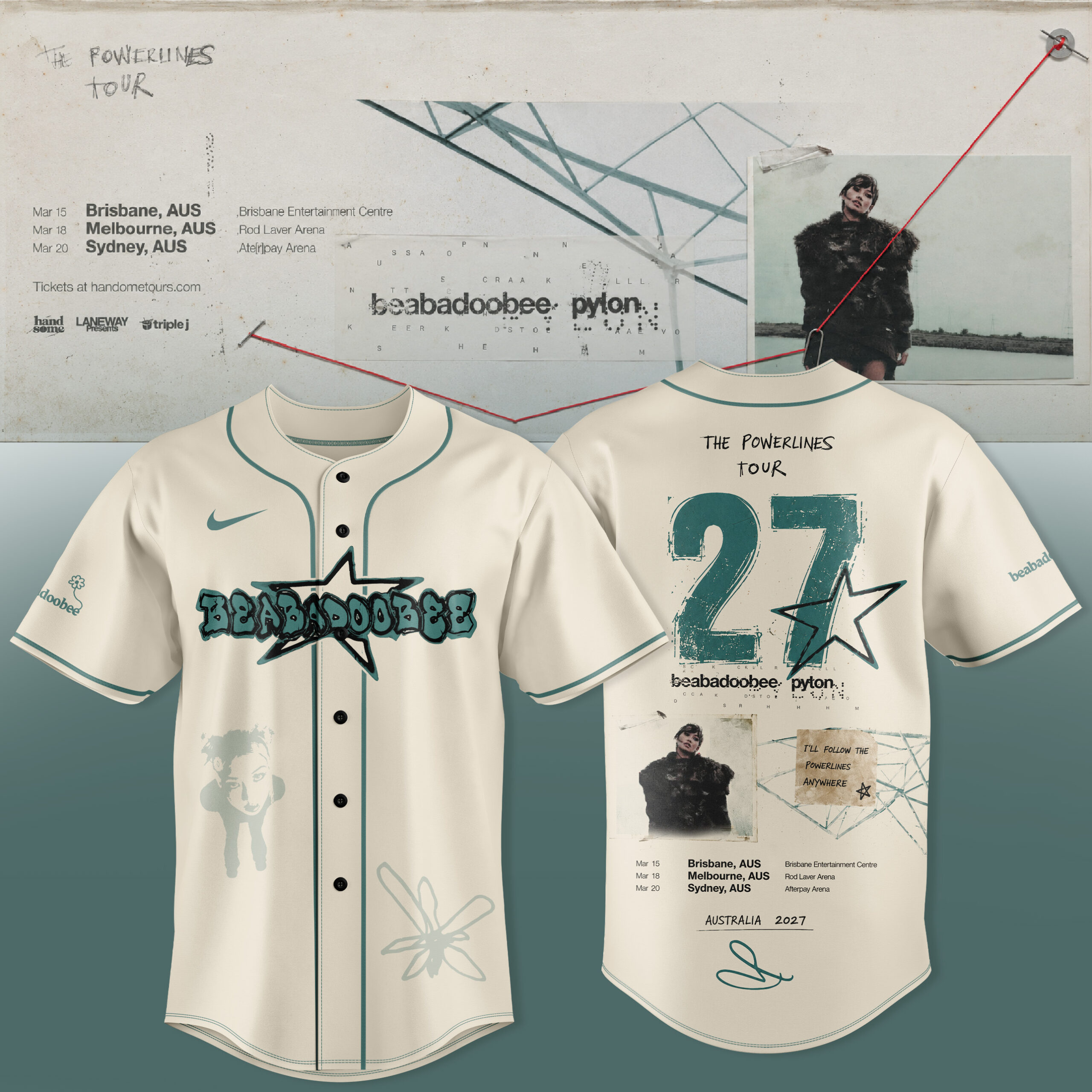 The Powerlines Tour Australia 2027 Jersey Classic Concert Fanwear 1 - Unicasport The Powerlines Tour Australia 2027 Jersey Classic Concert Fanwear