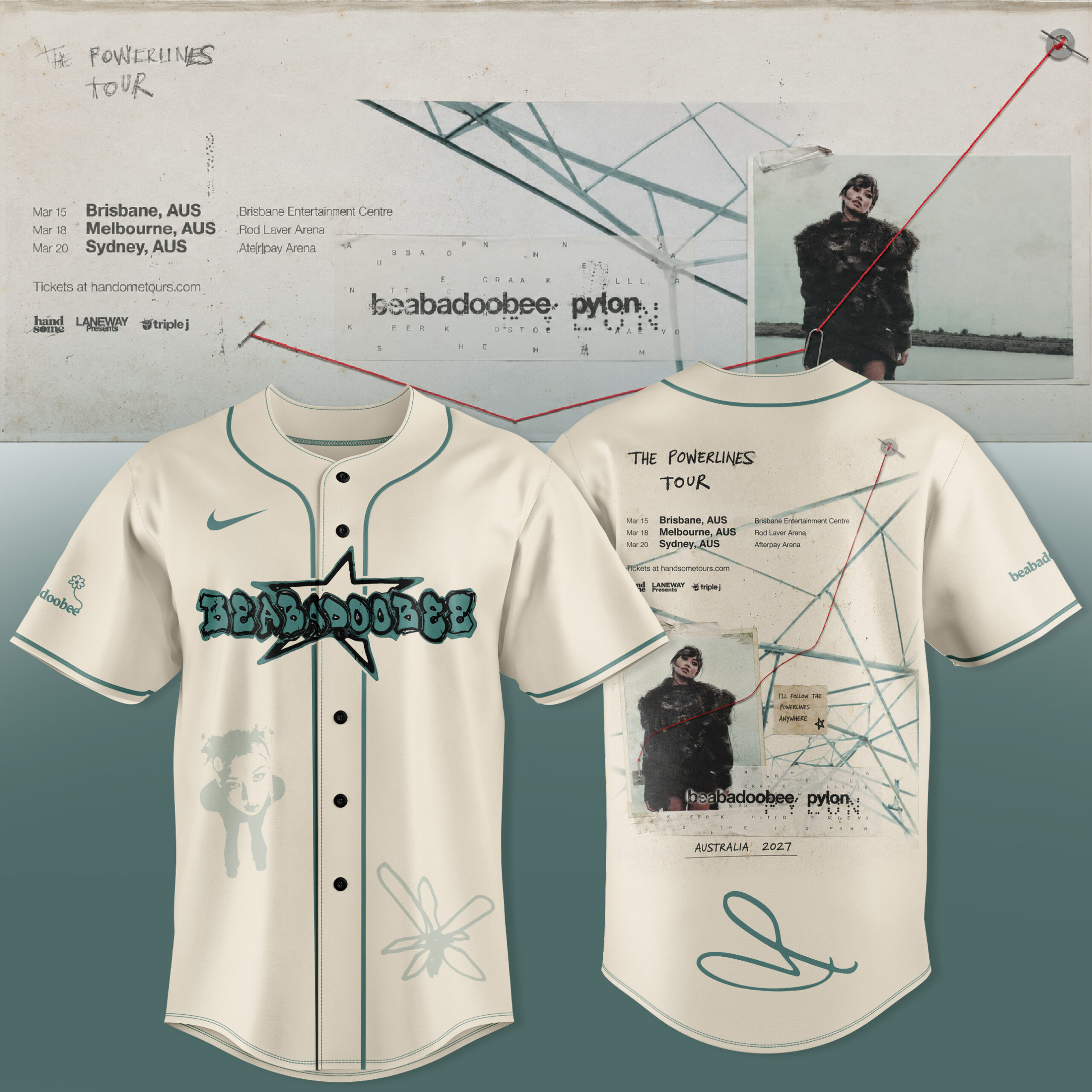 The Powerlines Tour Australia 2027 Jersey Exclusive Event Fan Collection 1 - Unicasport The Powerlines Tour Australia 2027 Jersey Exclusive Event Fan Collection