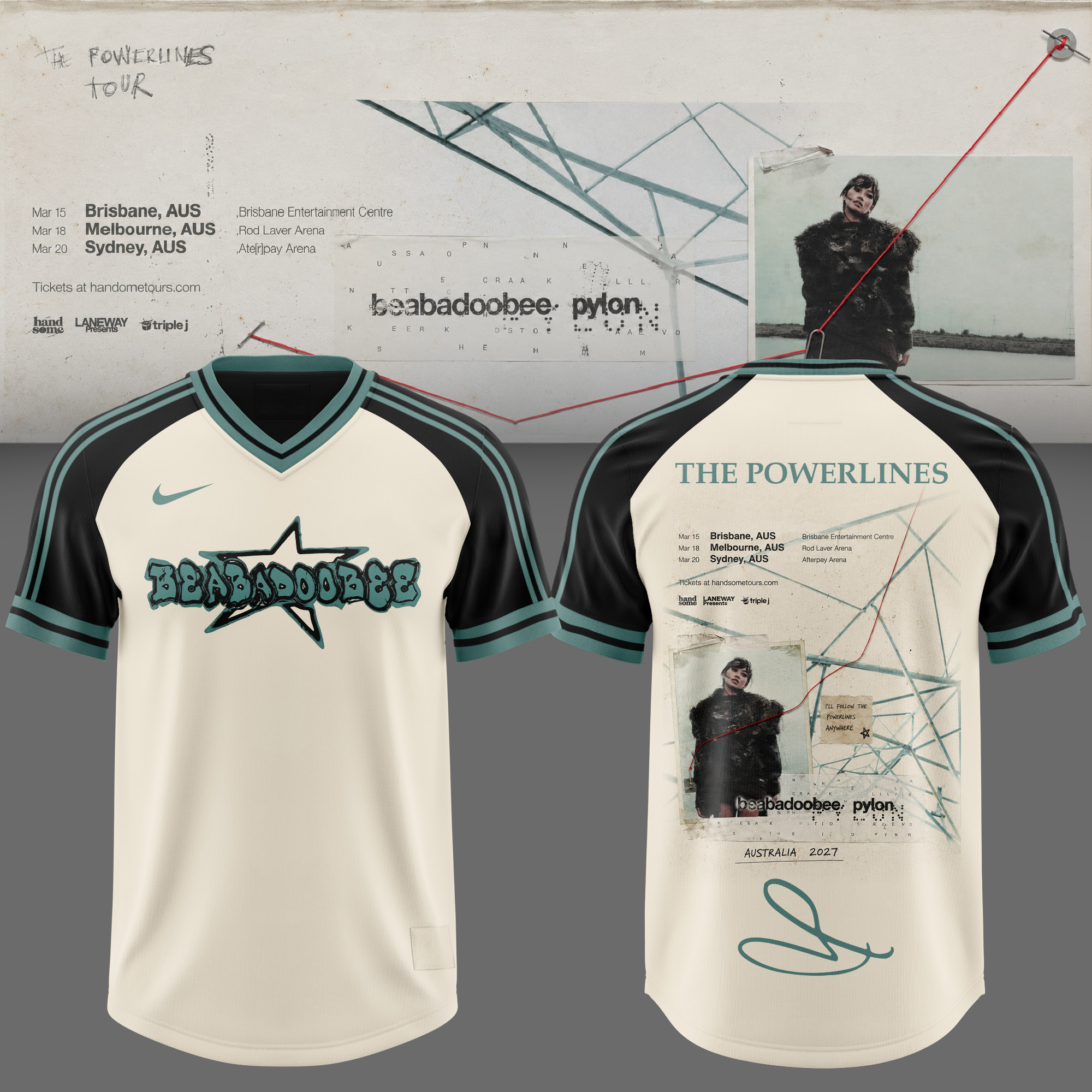 The Powerlines Tour Australia 2027 Jersey Premium Performance Fanwear 1 - Unicasport The Powerlines Tour Australia 2027 Jersey Premium Performance Fanwear