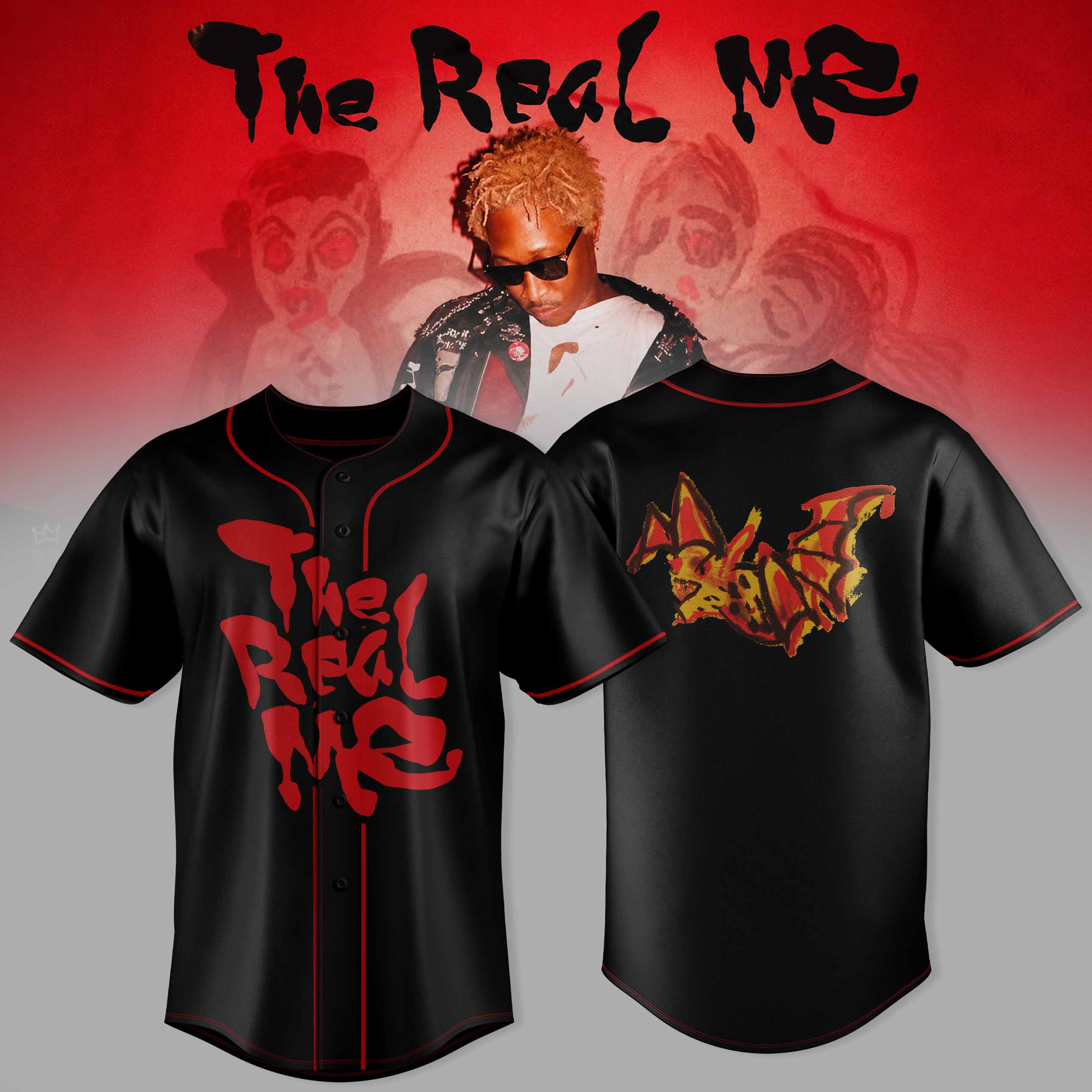 The Real Me Premium 3D Baseball Jersey JS3 Style Streetwear Collection